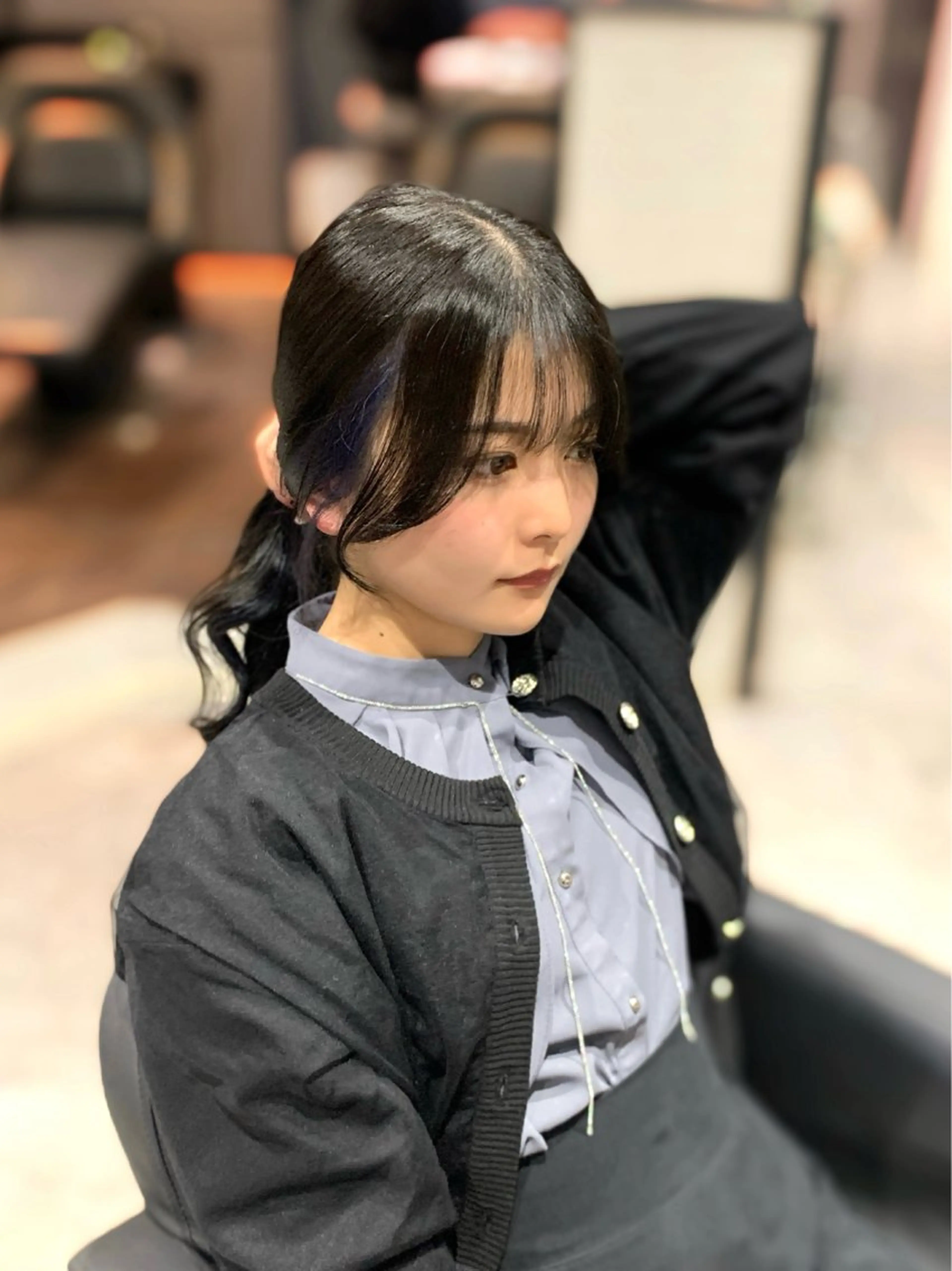 ロング カット トリートメント shes茶屋町アリサ 🎀顔周り×韓国風のヘアスタイル