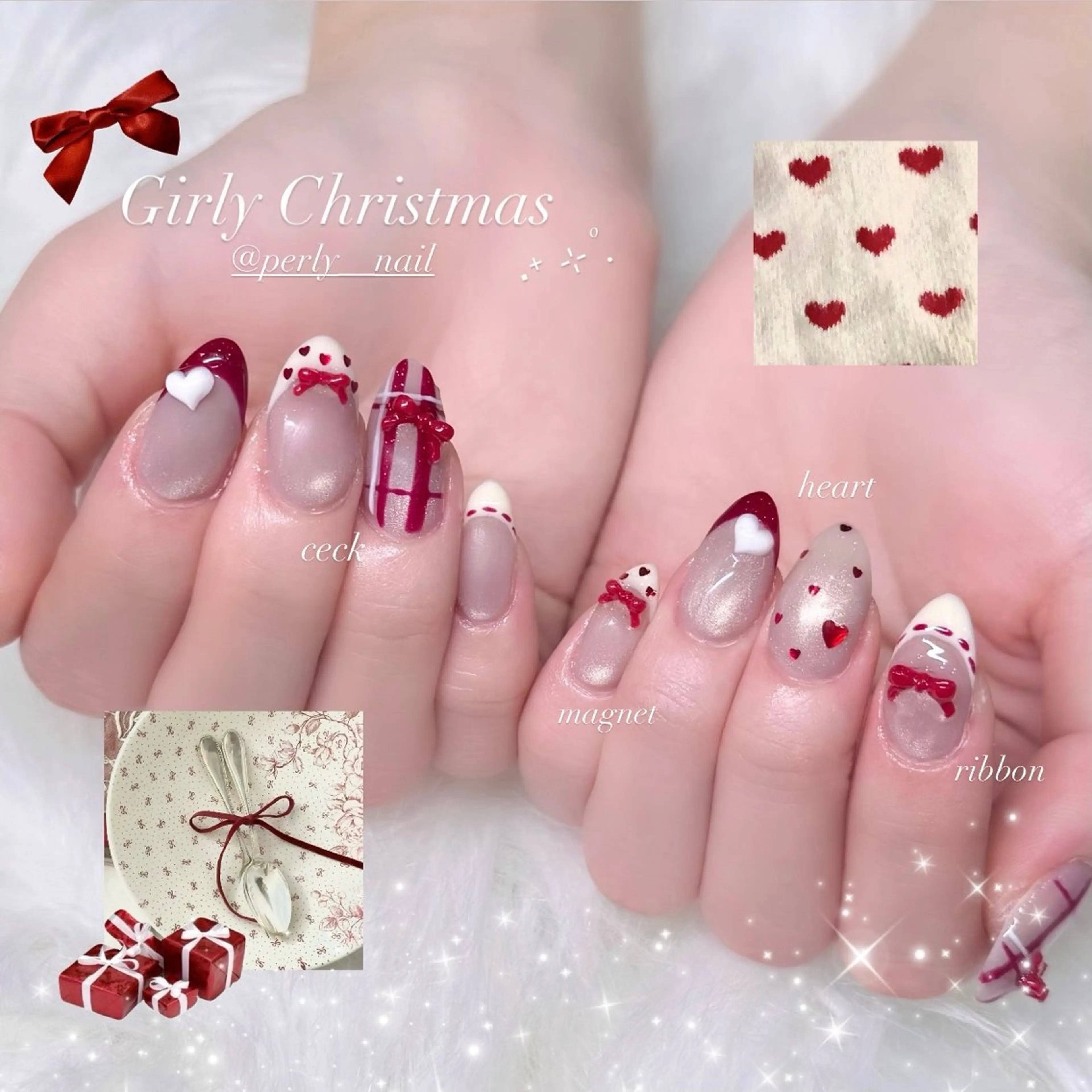 ネイル ハンドネイル 🎀mahiro🎀 #ガーリーのネイルデザイン