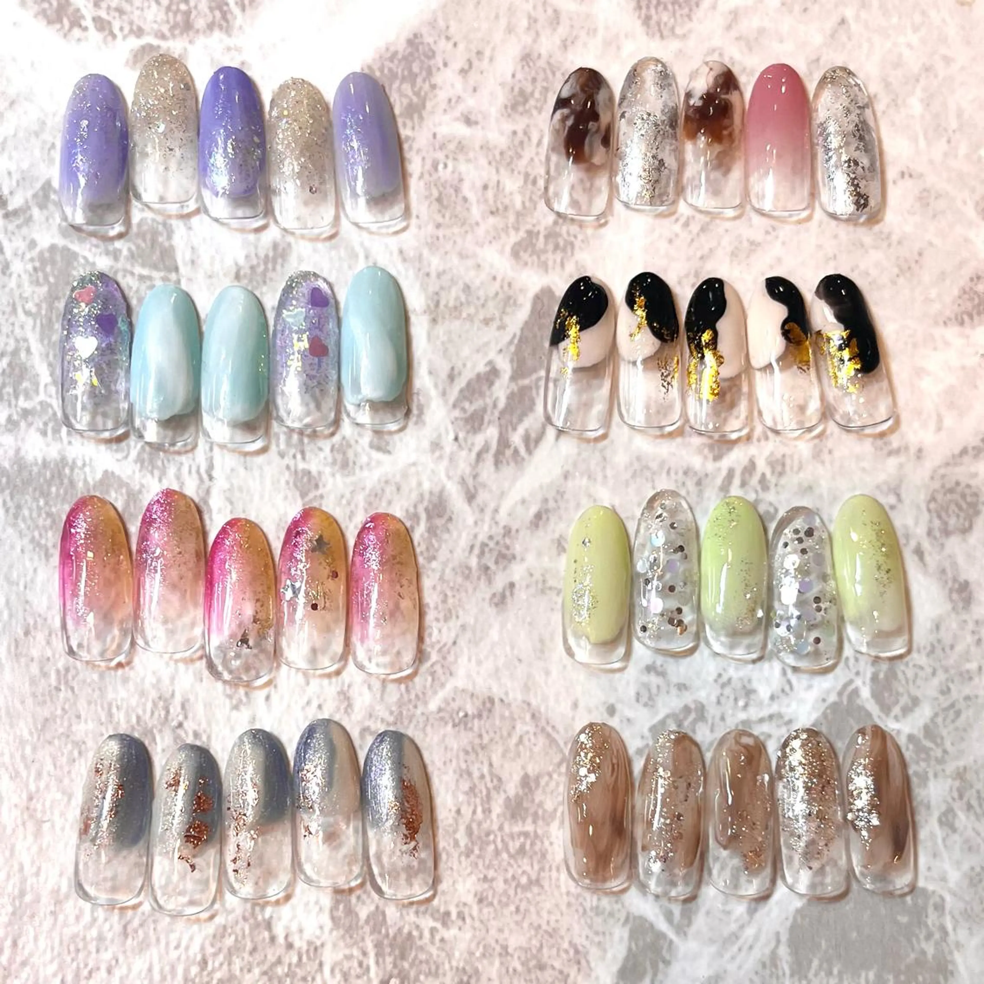 ネイル オーロラネイル ハート ホログラムネイル キラキラネイル ラメ(グリッター) para ☀︎ sol by BECK所属・Para Sol nail　Maoのネイルデザイン