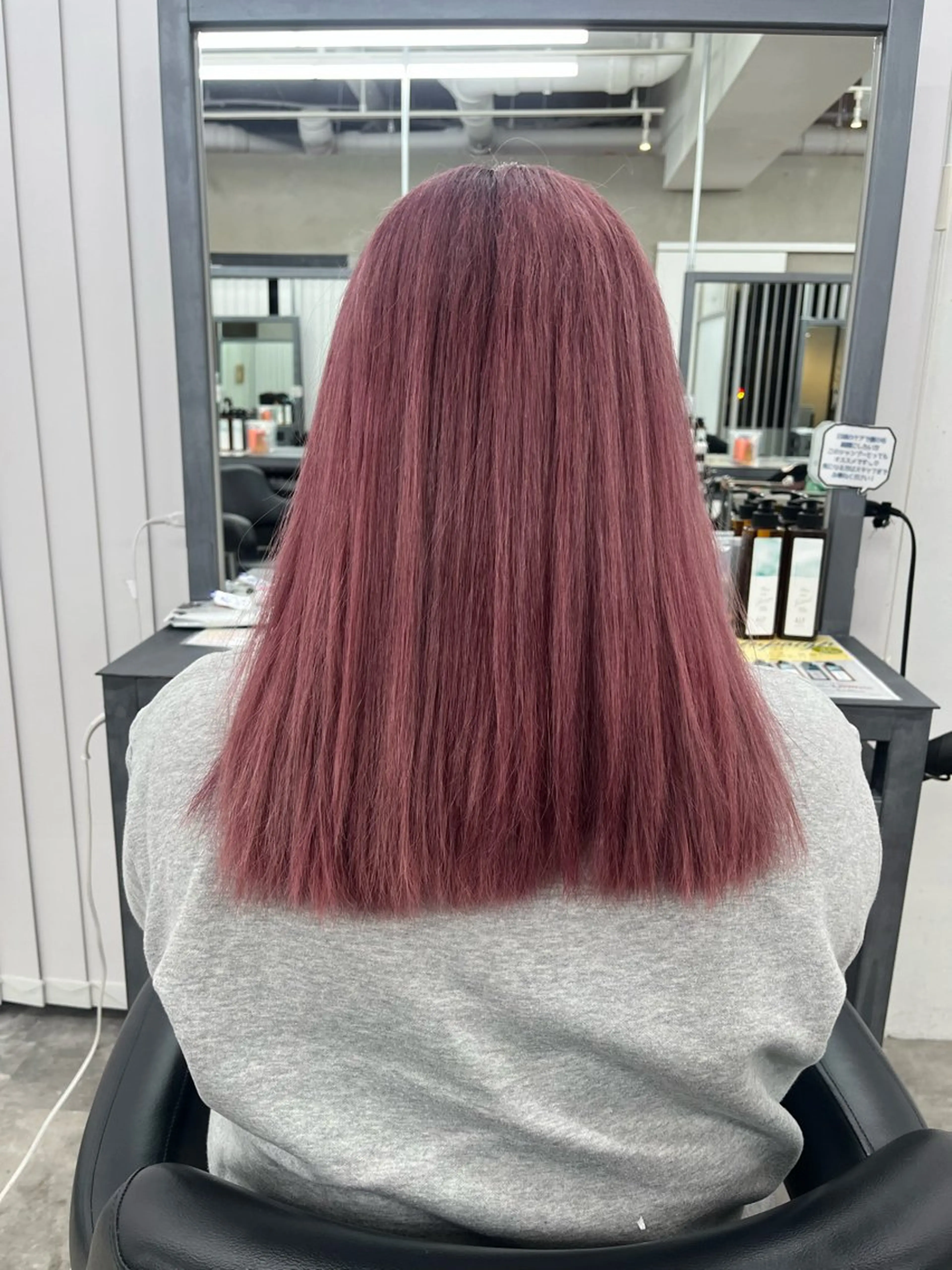 セミロング ピンクラベンダー ブリーチ特化/ 中山りくのヘアスタイル