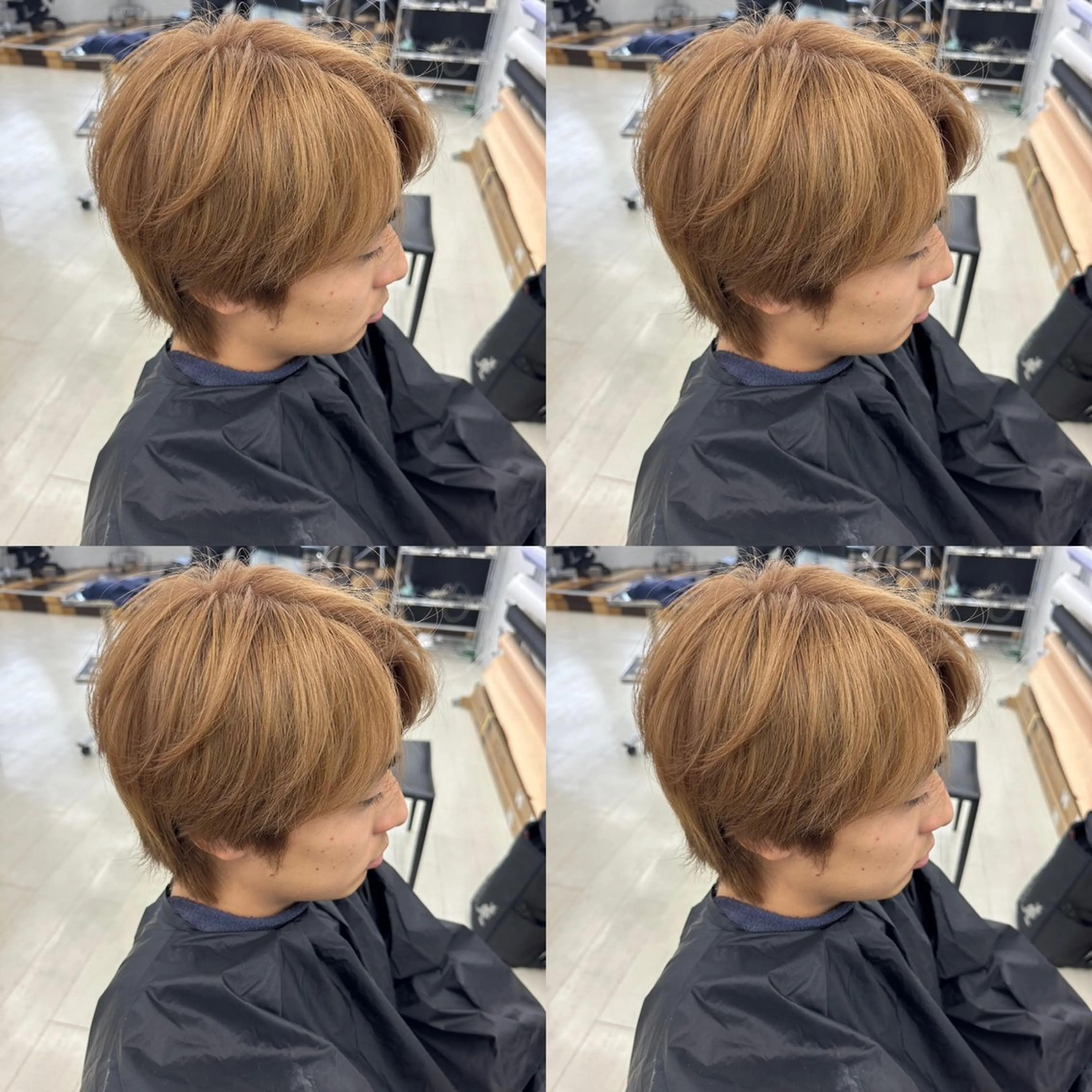 ショート カラー ヘアアレンジ メンズ 💎韓国レイヤー× 髪質改善 ゆうま💎のヘアスタイル