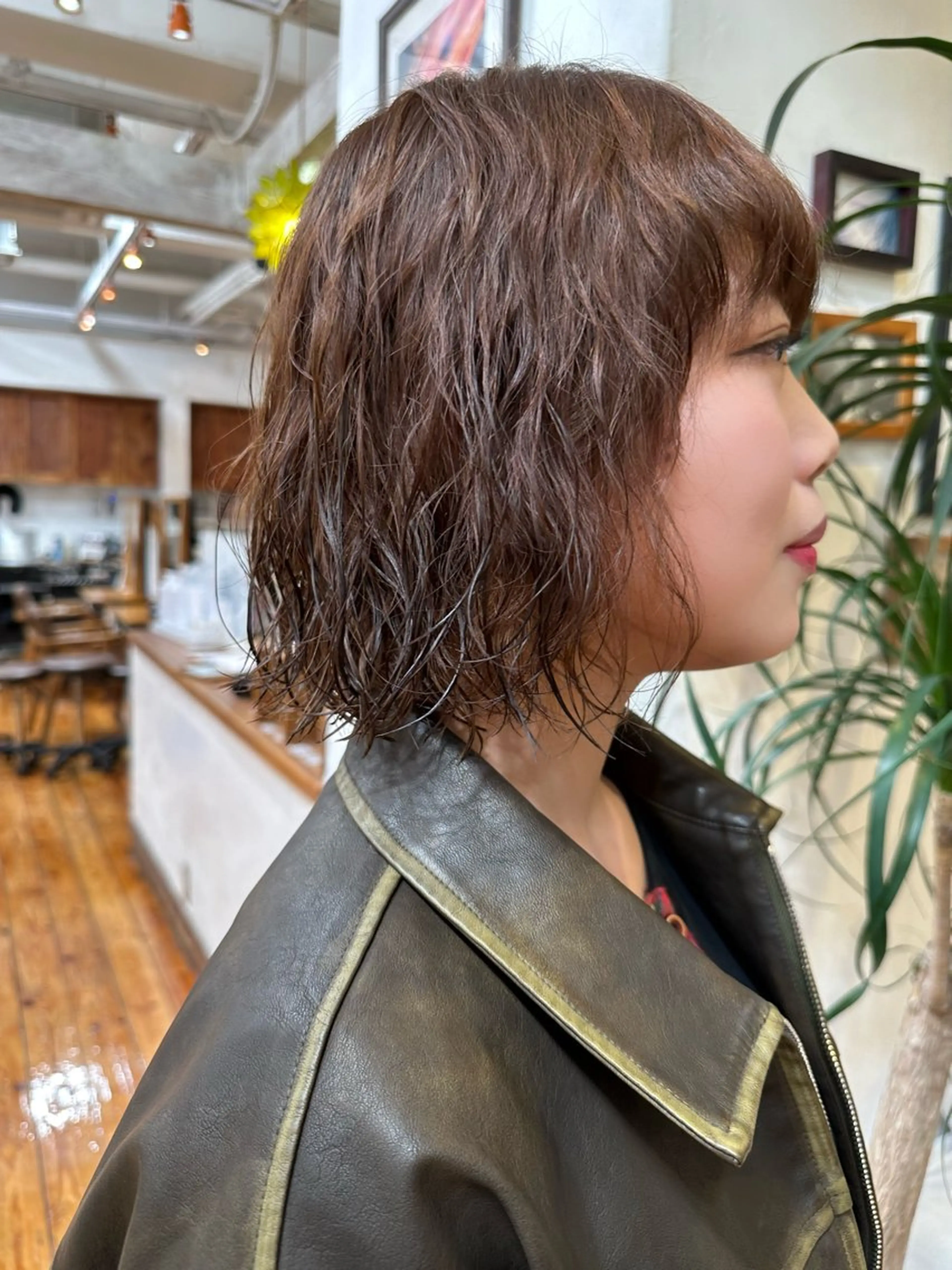ミディアム カラー パーマ ミディアムパーマ カット パーマ KAKERU/ボブ/ ショート/パーマ🌱のヘアスタイル