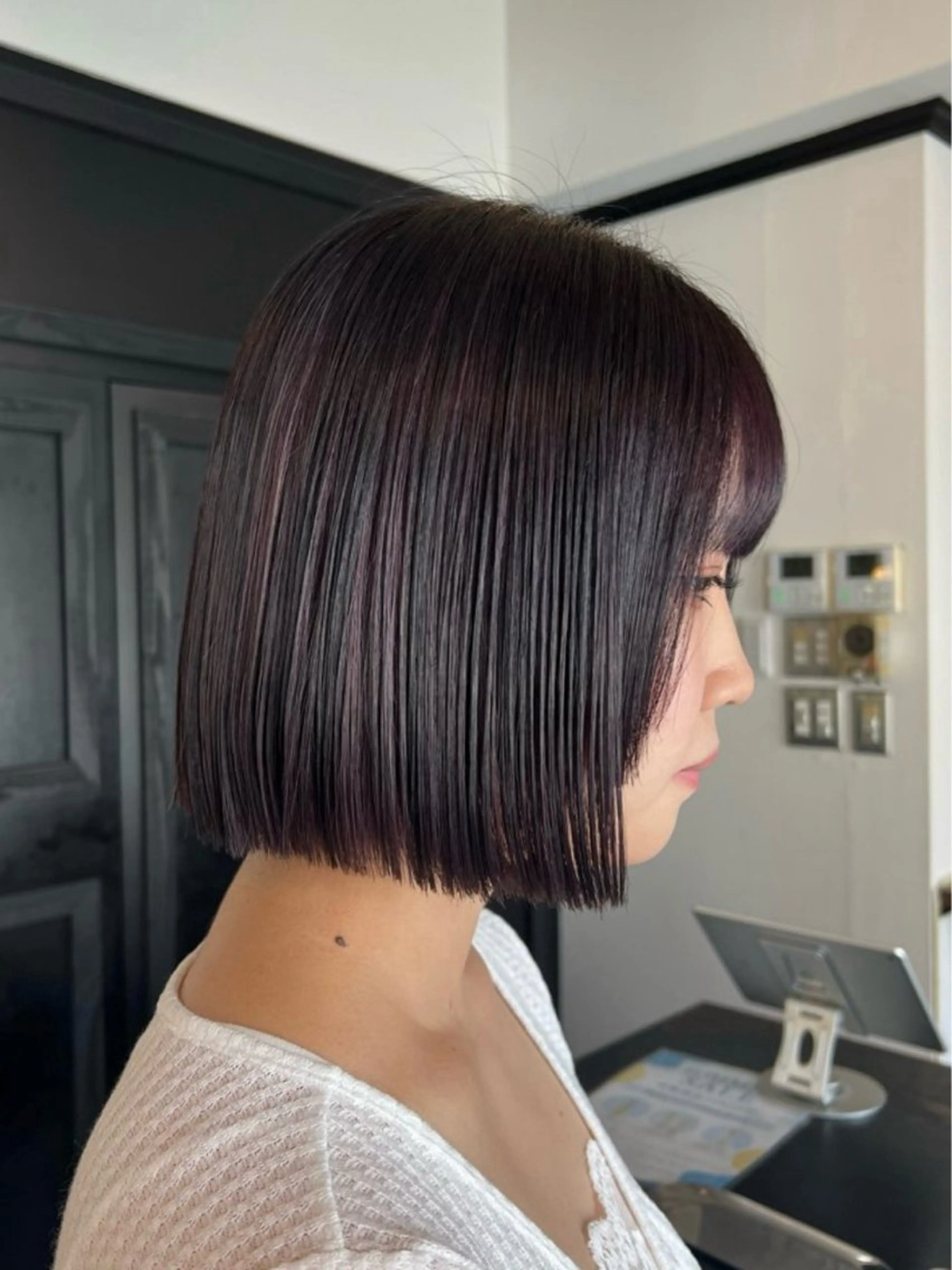 ショート カラー 切りっぱなしボブ ボブ VISEO ／ Suzuのヘアスタイル