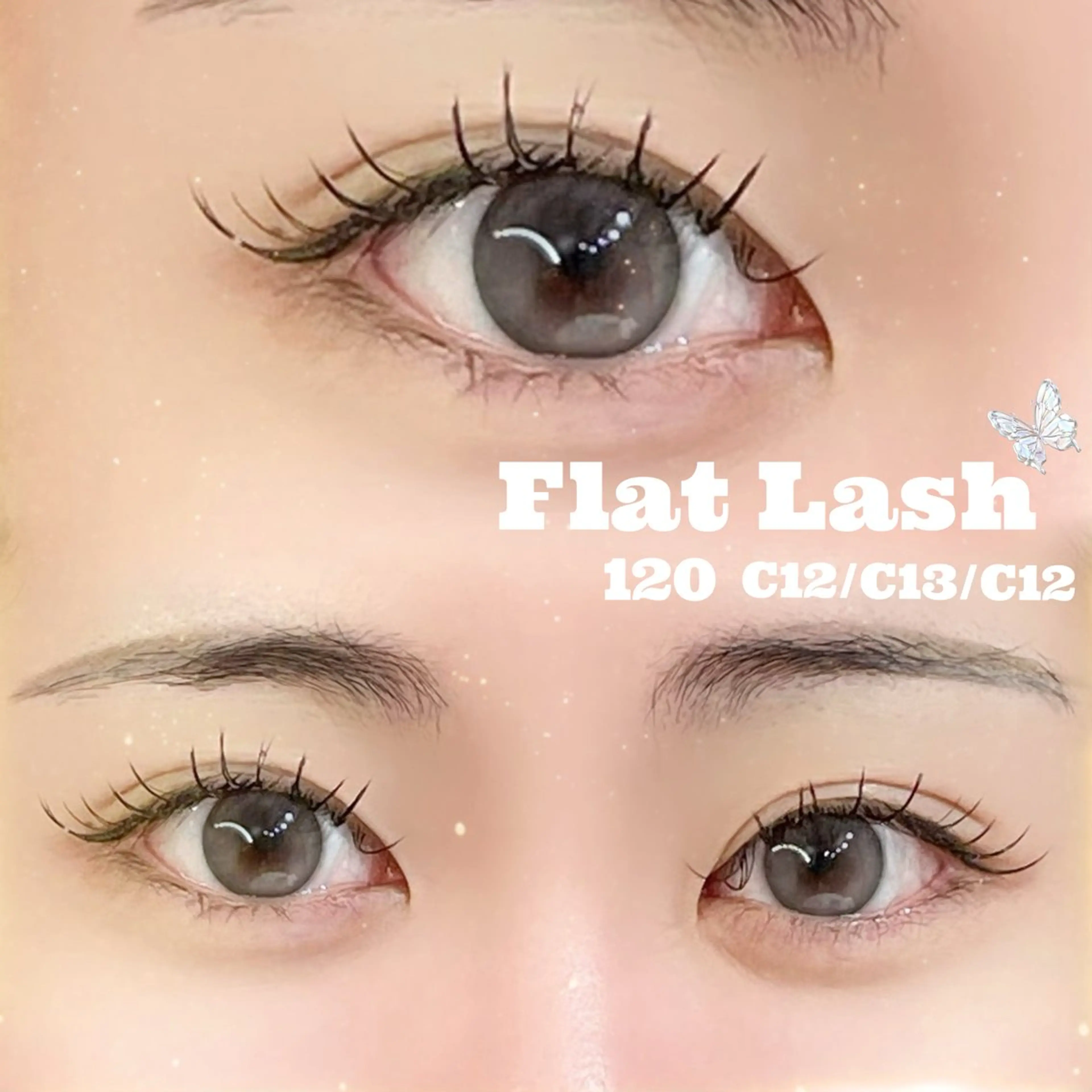 マツエク・マツパ フラットラッシュ SUA place所属・𝑅𝑢𝑘𝑎 大阪福島/マツエクのマツエク・マツパデザイン