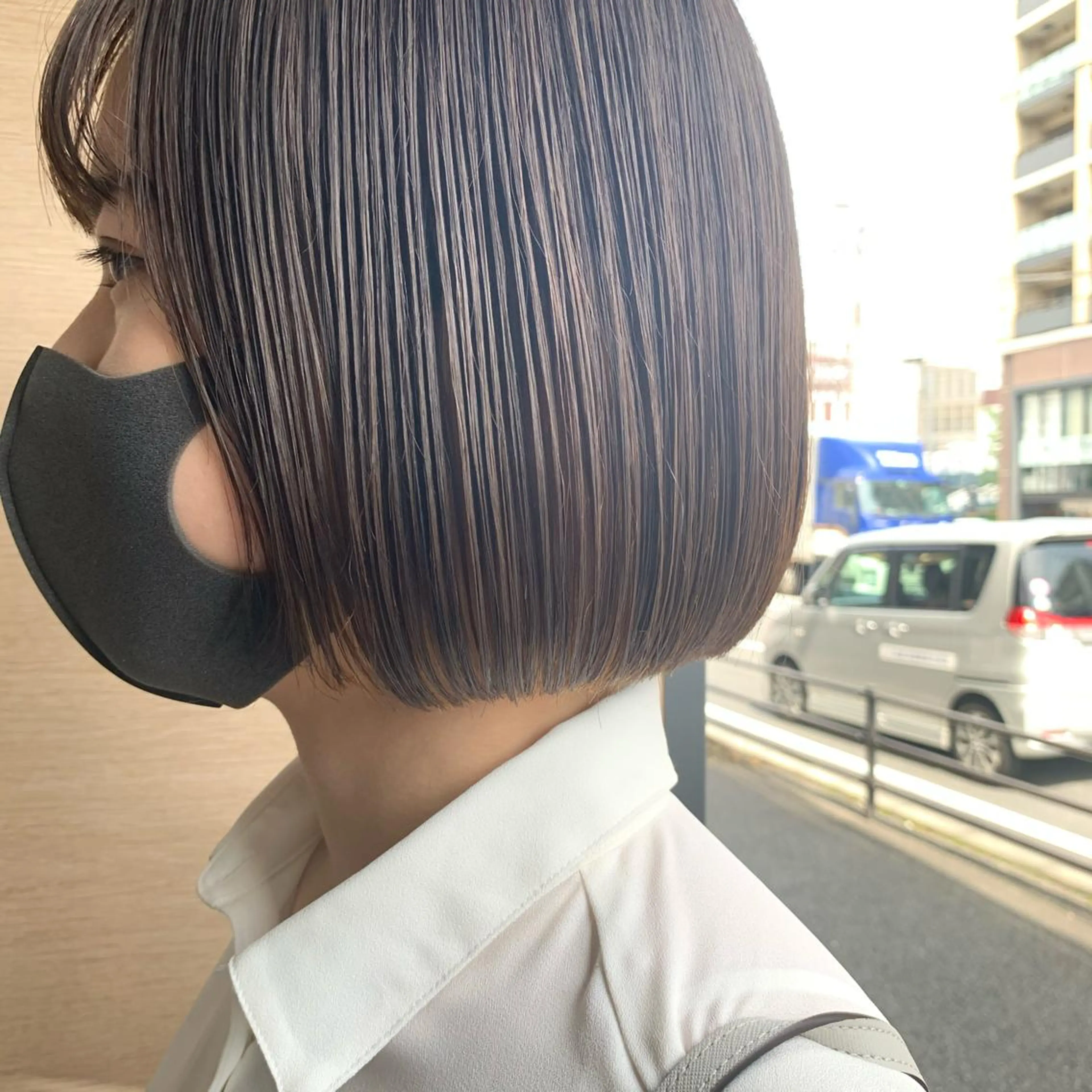 ショート ボブ カット ウスイ ハルカのヘアスタイル