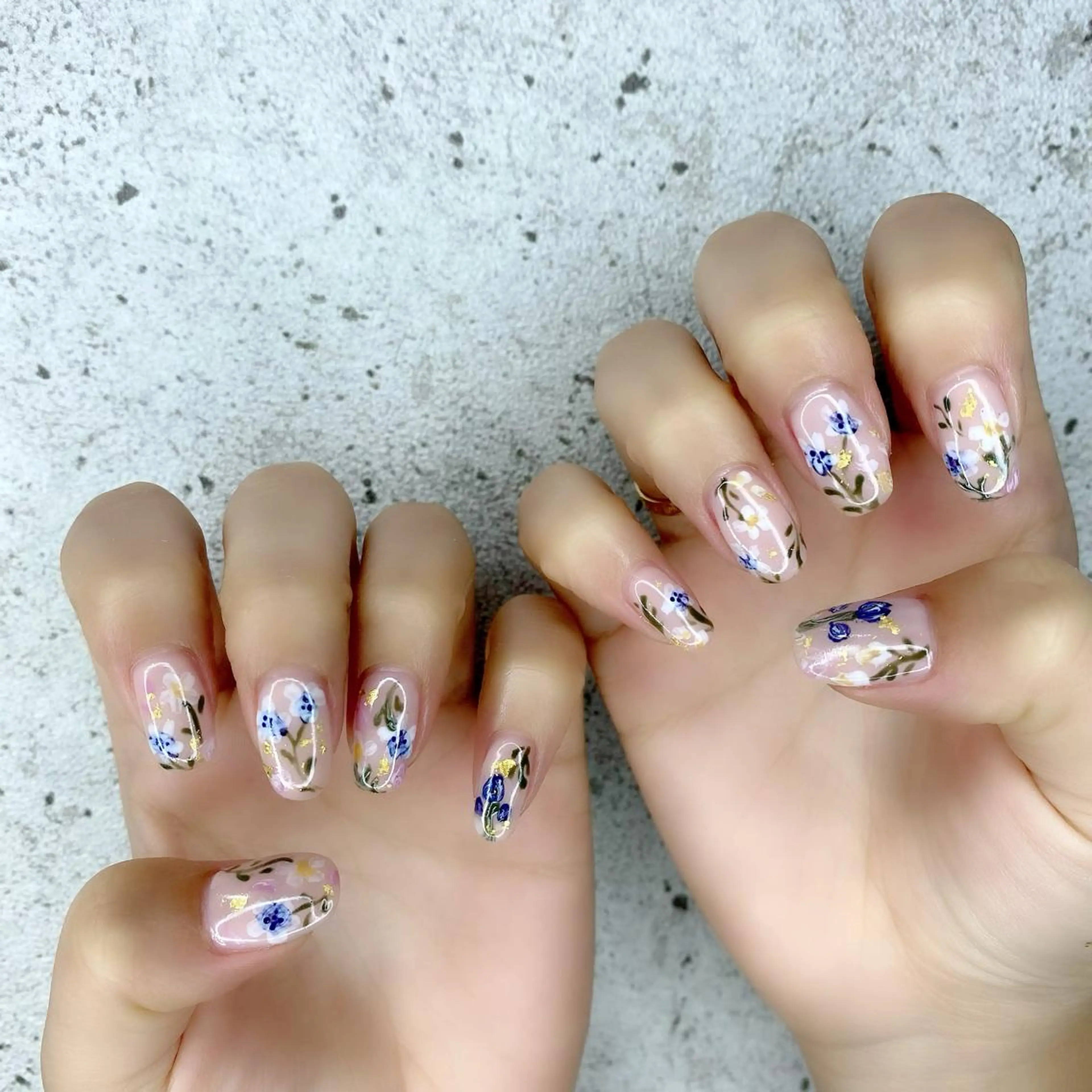 セミロング カラー パーマ ヘアアレンジ メンズ キッズ ネイル マツエク・マツパ アイブロウ アートネイル フラワーネイル 夏ネイル Salon Ｋのネイルデザイン