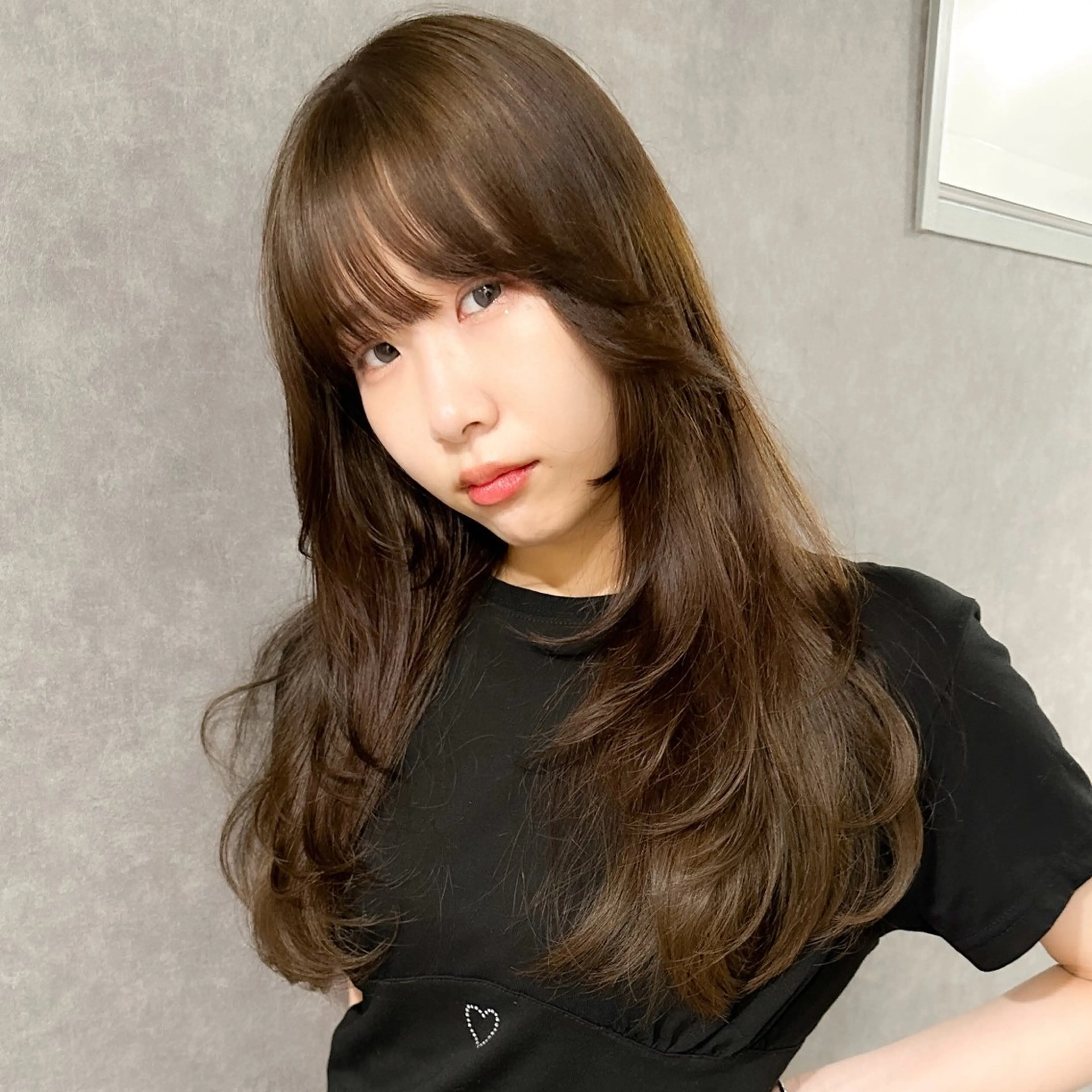 ロング カラー ブリーチ ダブルカラー ブリーチなしカラー レイヤーカット ショートオタク ❣️Genkiのヘアスタイル