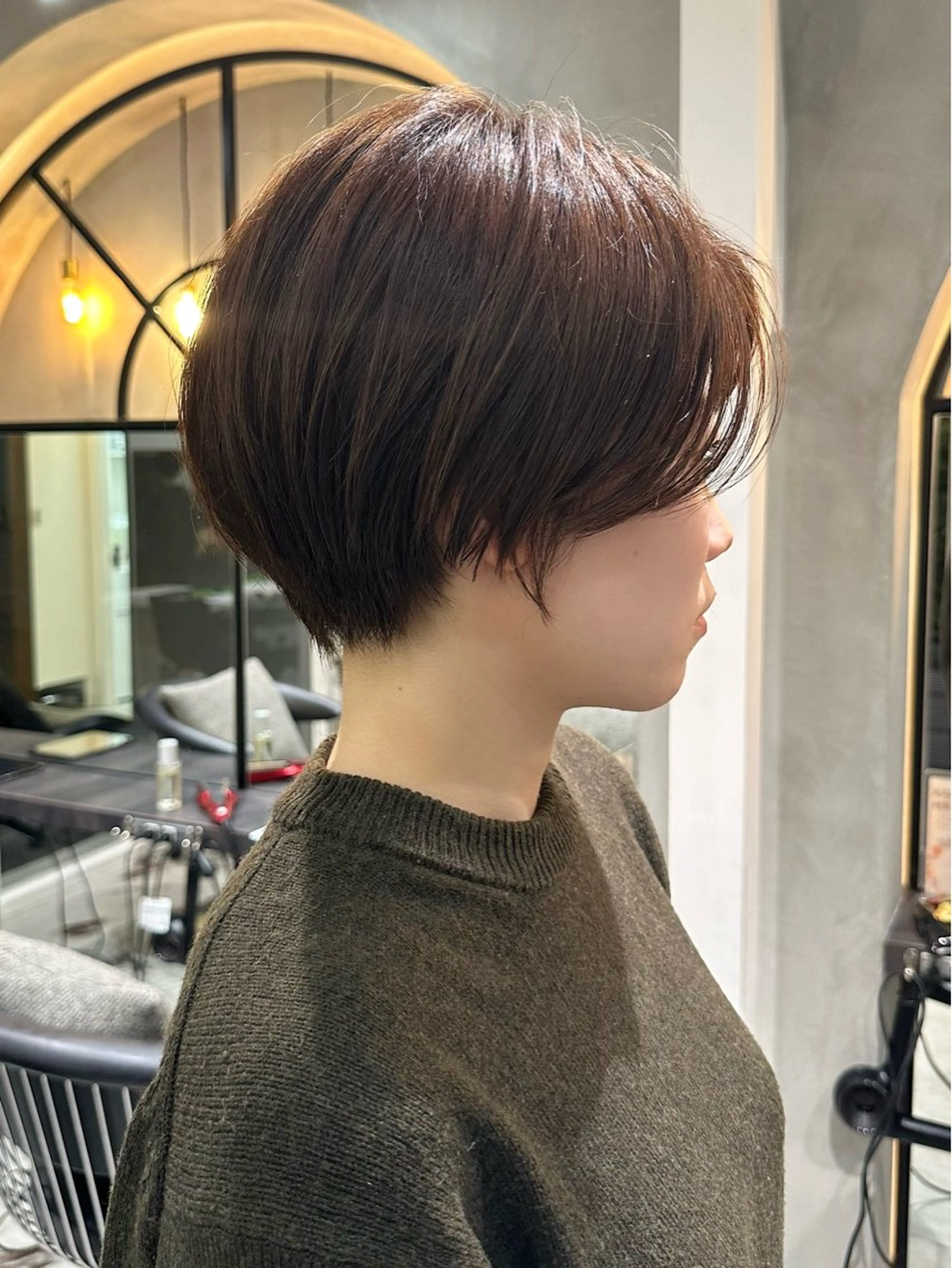 ショート ショートヘア 小顔カット カット ヘアカラー トリートメント ヘッドスパ 遠藤大雅 ショート /韓国ボブ🌈のヘアスタイル