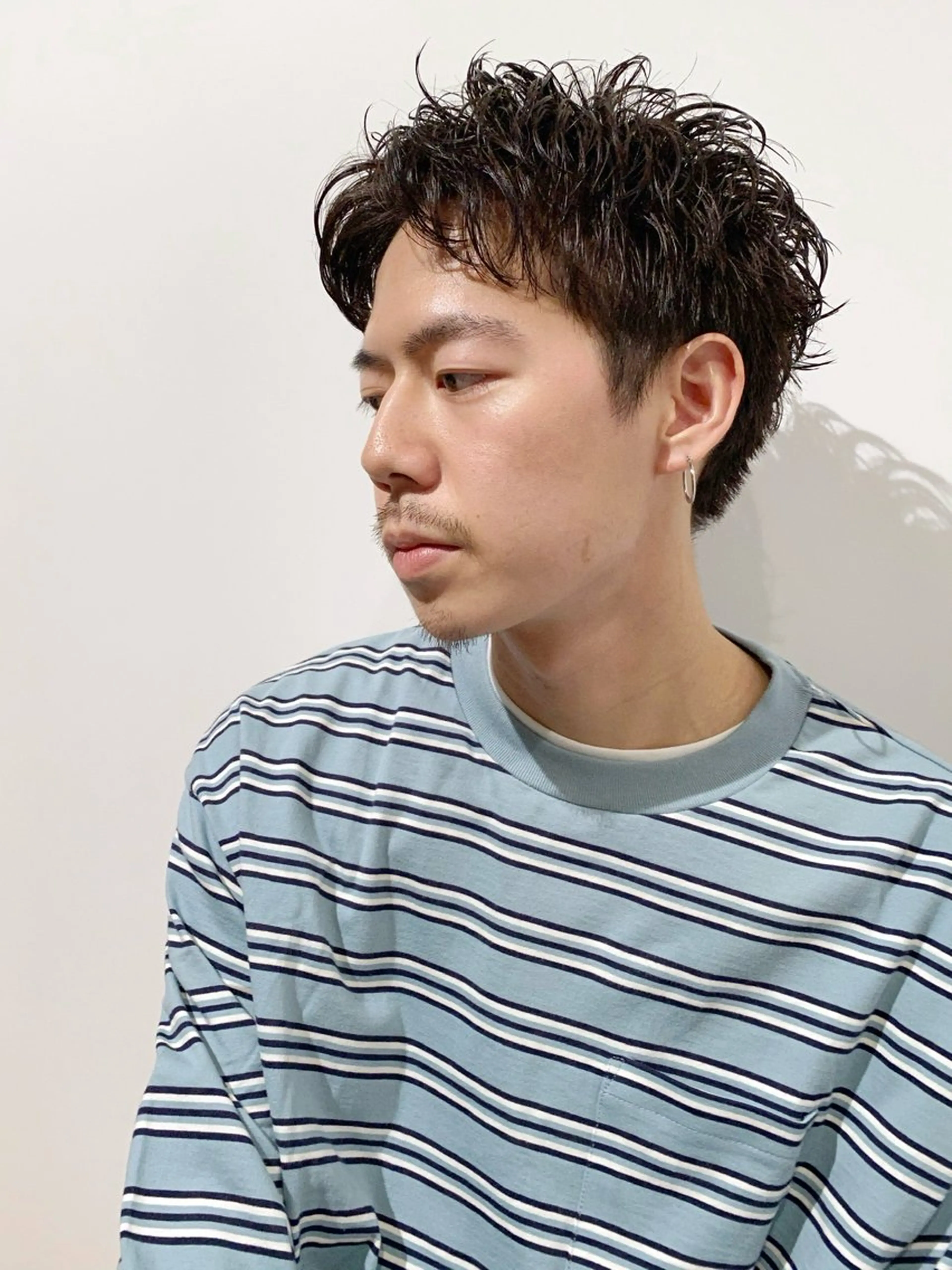 ショート カラー メンズ スパイキーショート 黒髪 ブルーカラー ブルーブラック ショートヘア カット GO TODAY SHAiRE SALON Arc店所属・🉐メンズヘア特化 men's/ケンイチのヘアスタイル