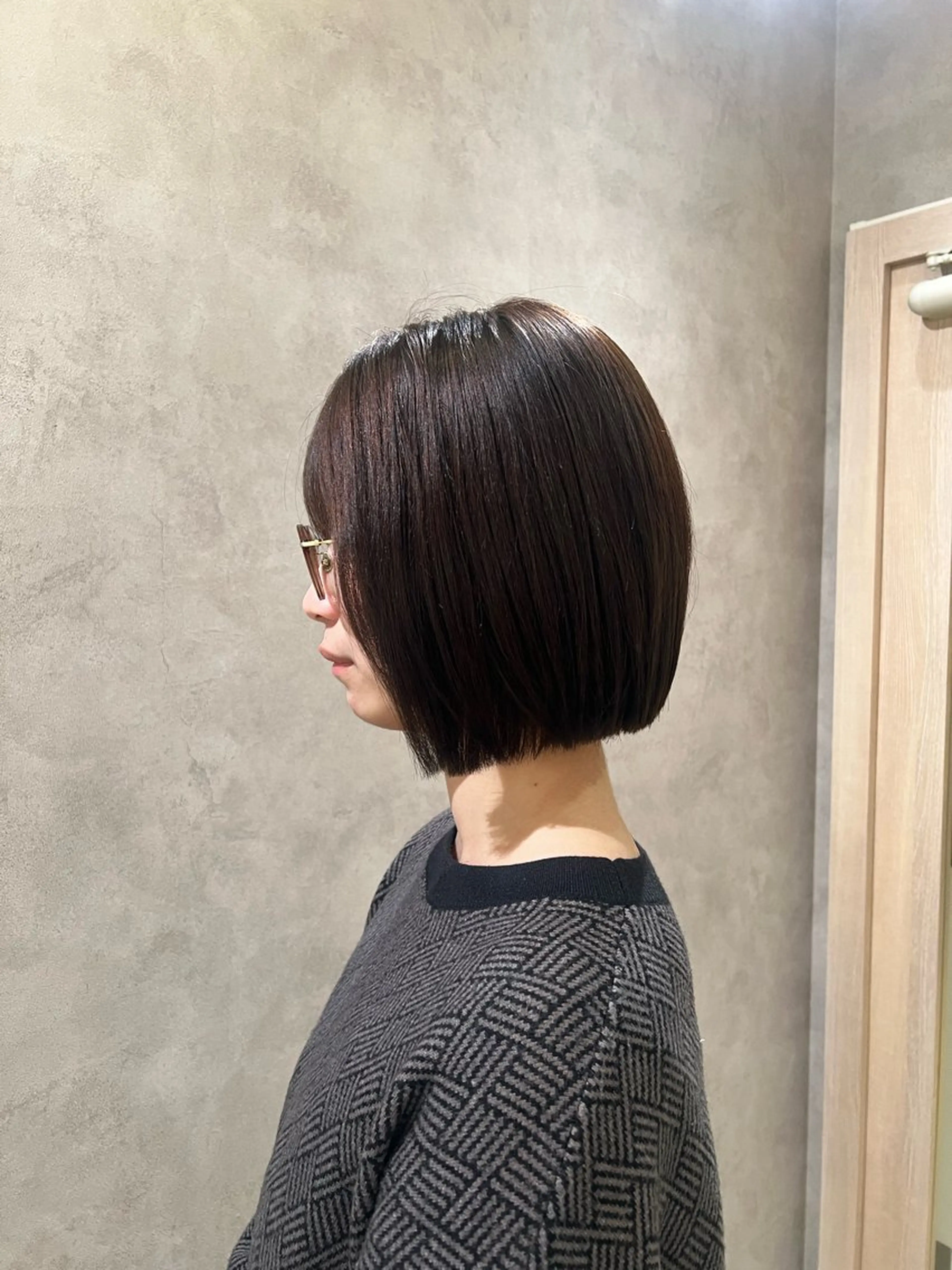 ミディアム カラー パーマ ブラウンカラー ダークブラウン 縮毛矯正 茂木 未海のヘアスタイル