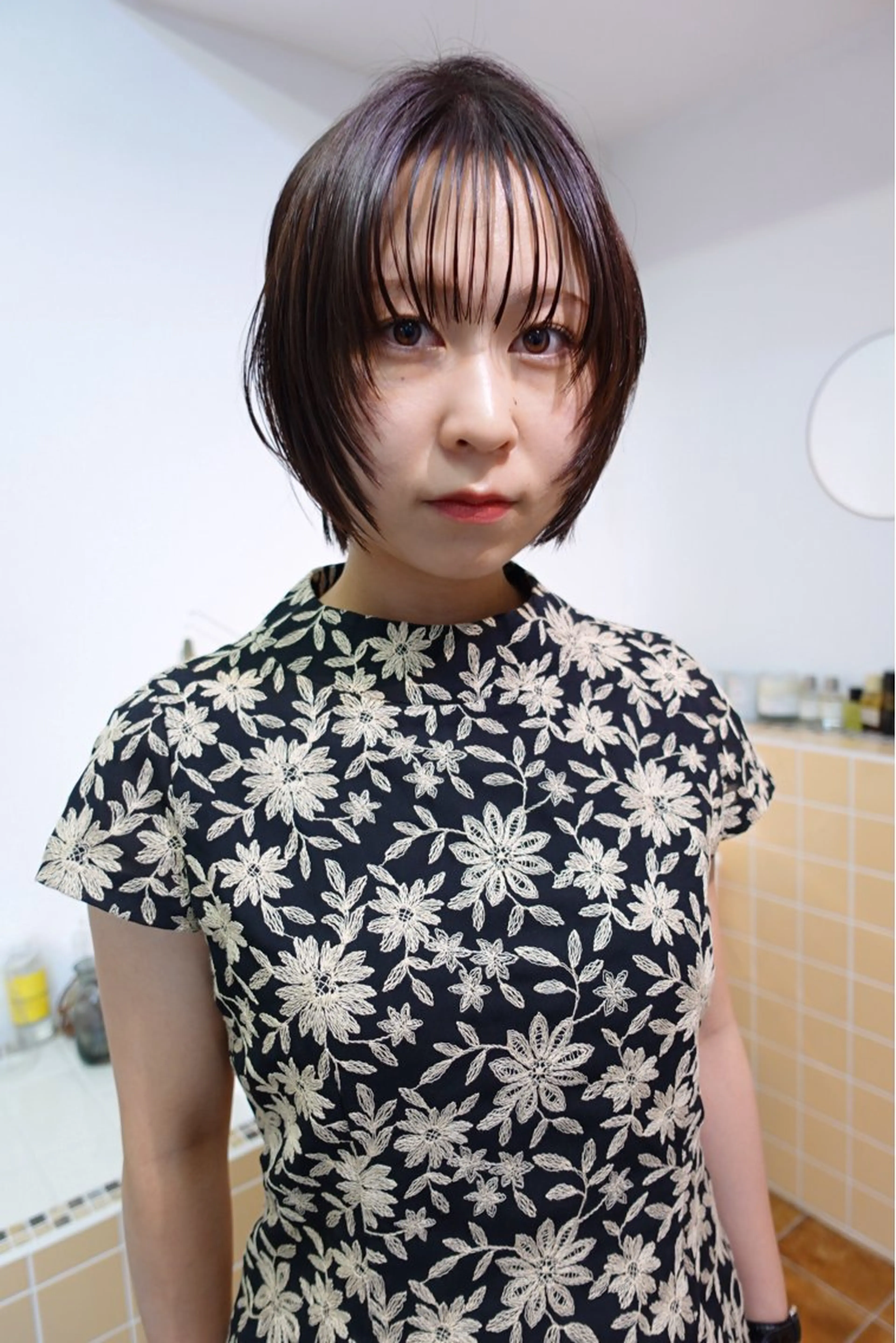 ショート カラー カット ヘアカラー トリートメント sakura🌸 レイヤー/nelkeのヘアスタイル