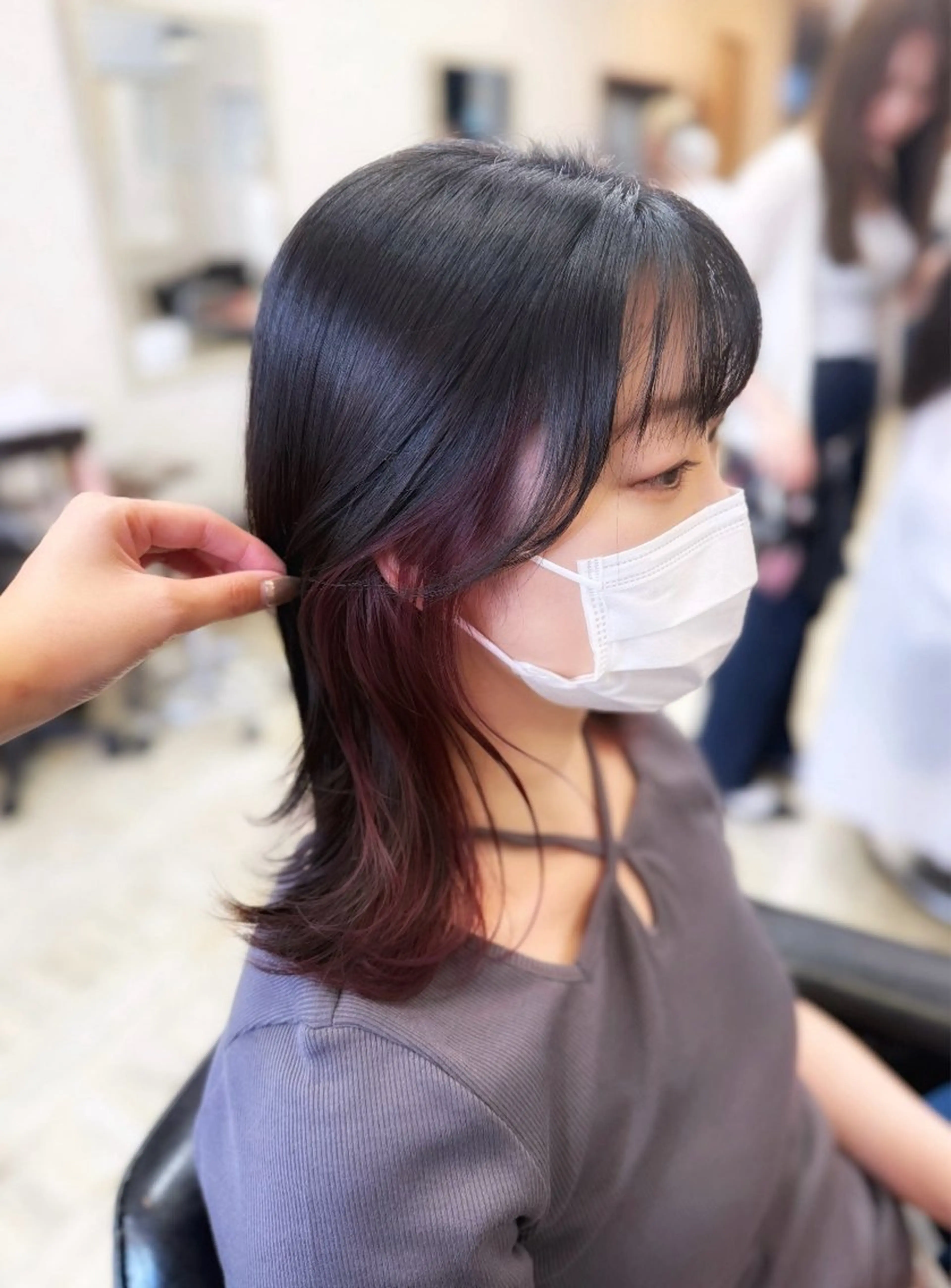 🎀ブリーチありポイントカラー➕オンカラー➕トリートメント｟スチーム付き｠🎀の写真