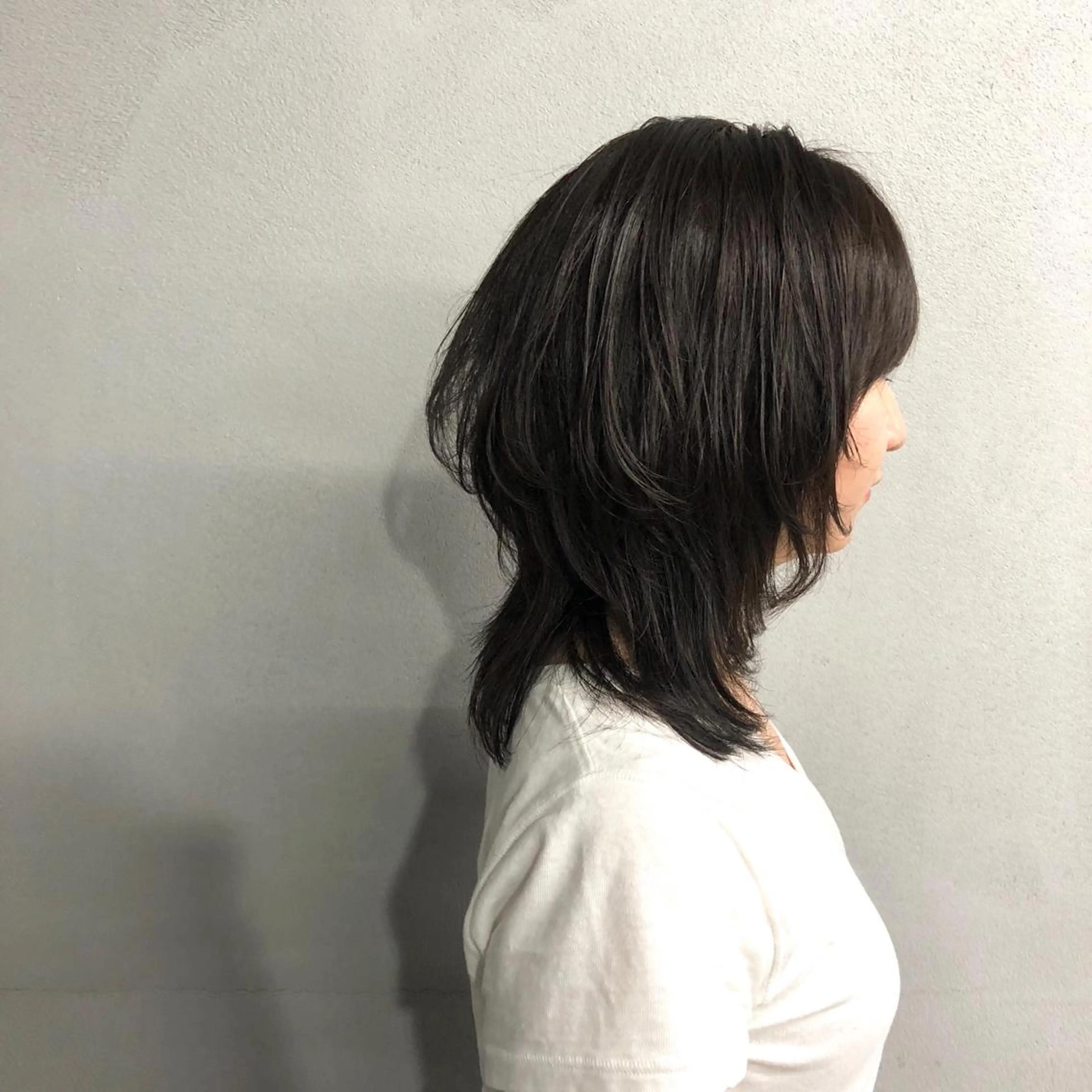 ミディアム カラー ウルフカット カット ヘアカラー トリートメント ボブ/ショート/ 白髪染め/メンズ葛西のヘアスタイル