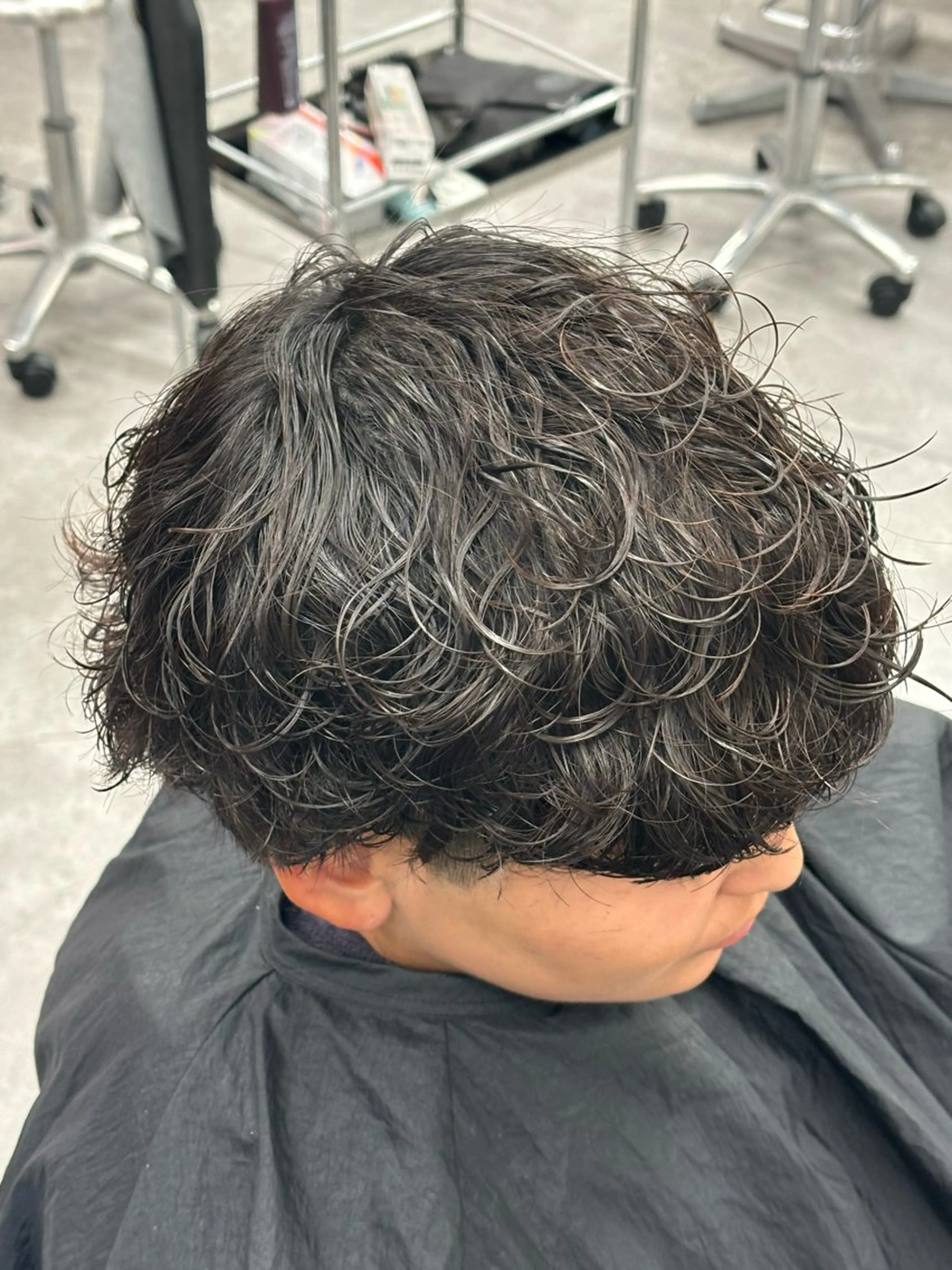 ショート パーマ メンズ カット パーマ ヘアセット メンズ/パーマ特化/ 町田/naokiのヘアスタイル