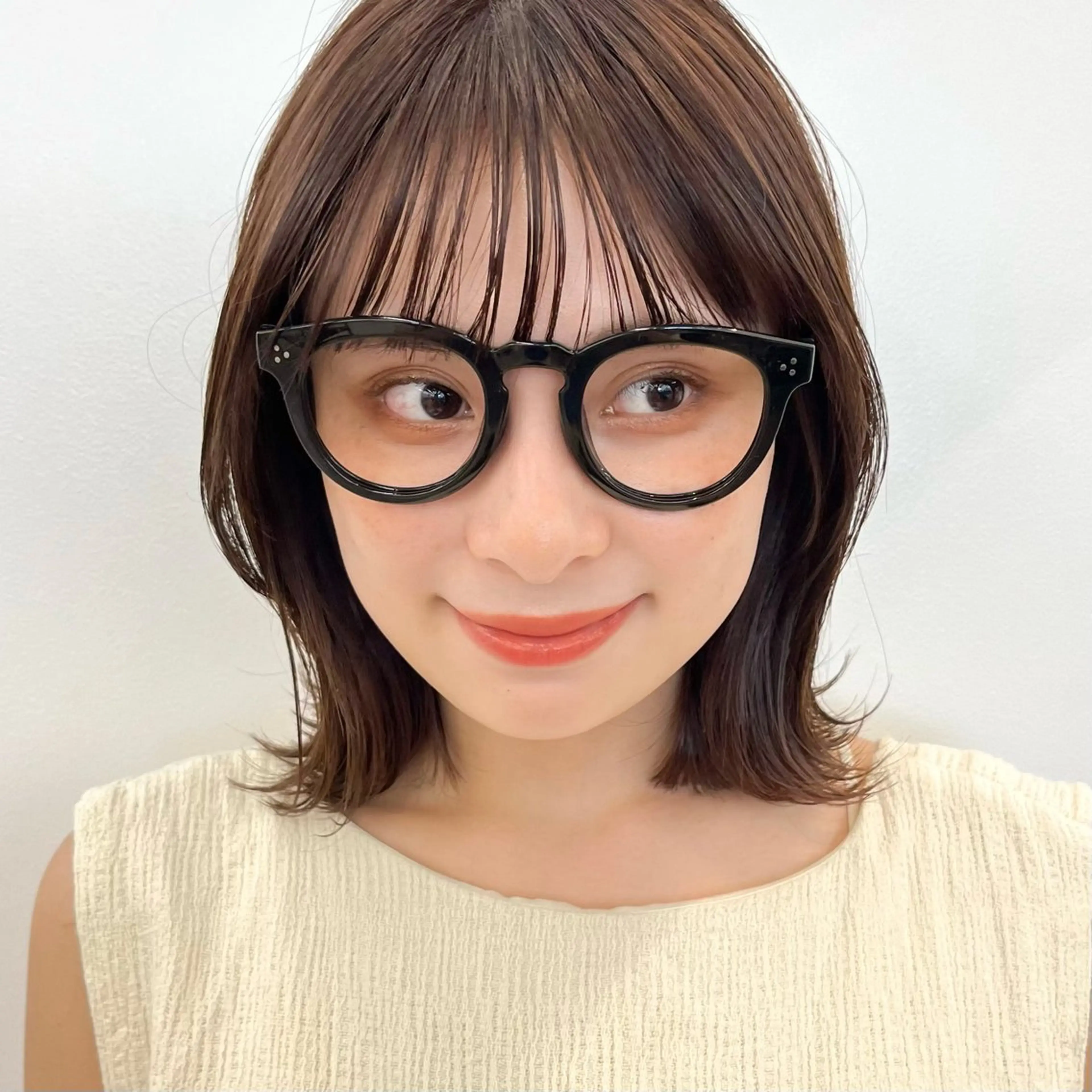 ショート カラー カット ヘアカラー トリートメント 暖色/艶髪/ボブ/ ミディアム/Ayaのヘアスタイル