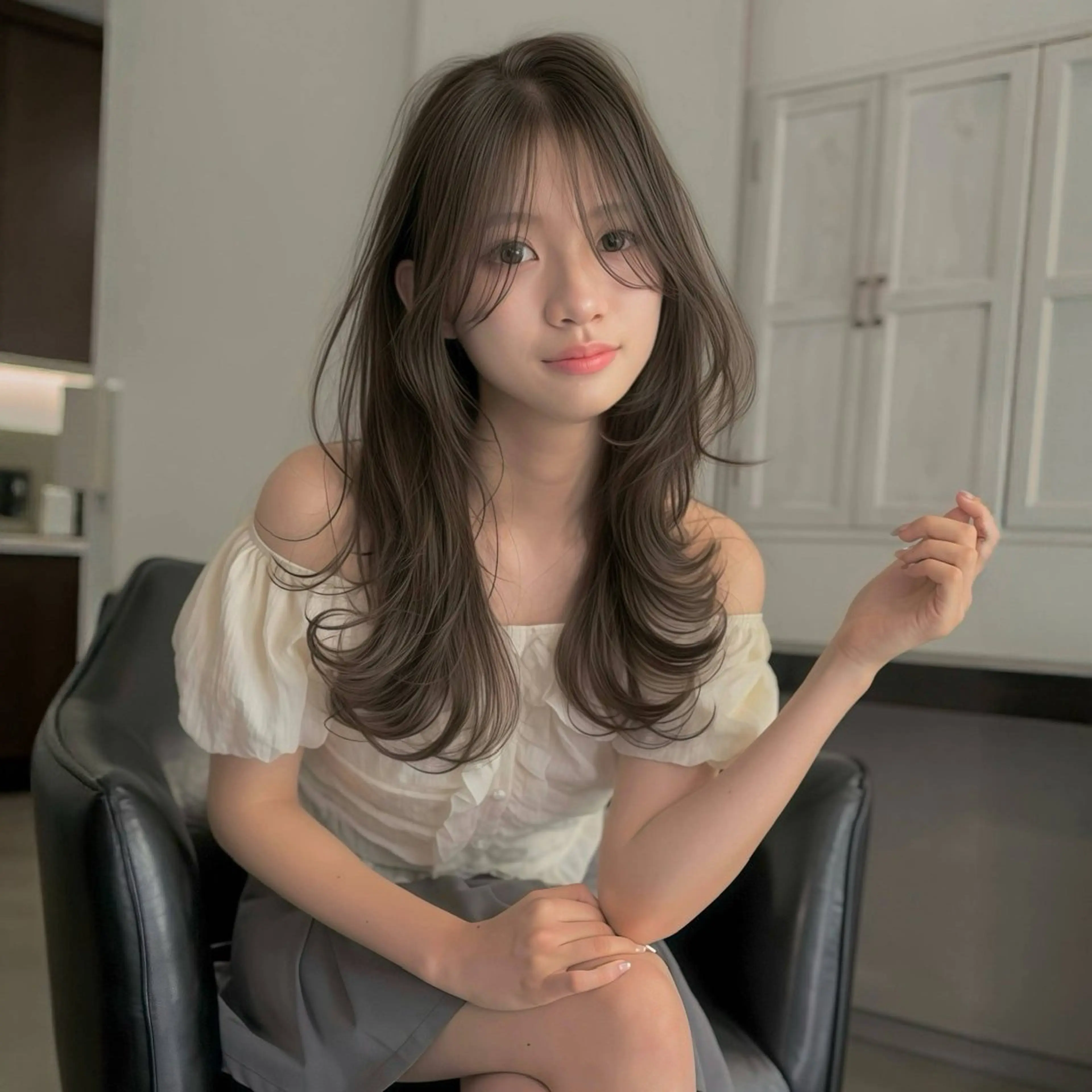 ミディアム レイヤーカット ヘアカラー トリートメント chorule 所沢プロぺ通り店所属・高野 恭佑のヘアスタイル