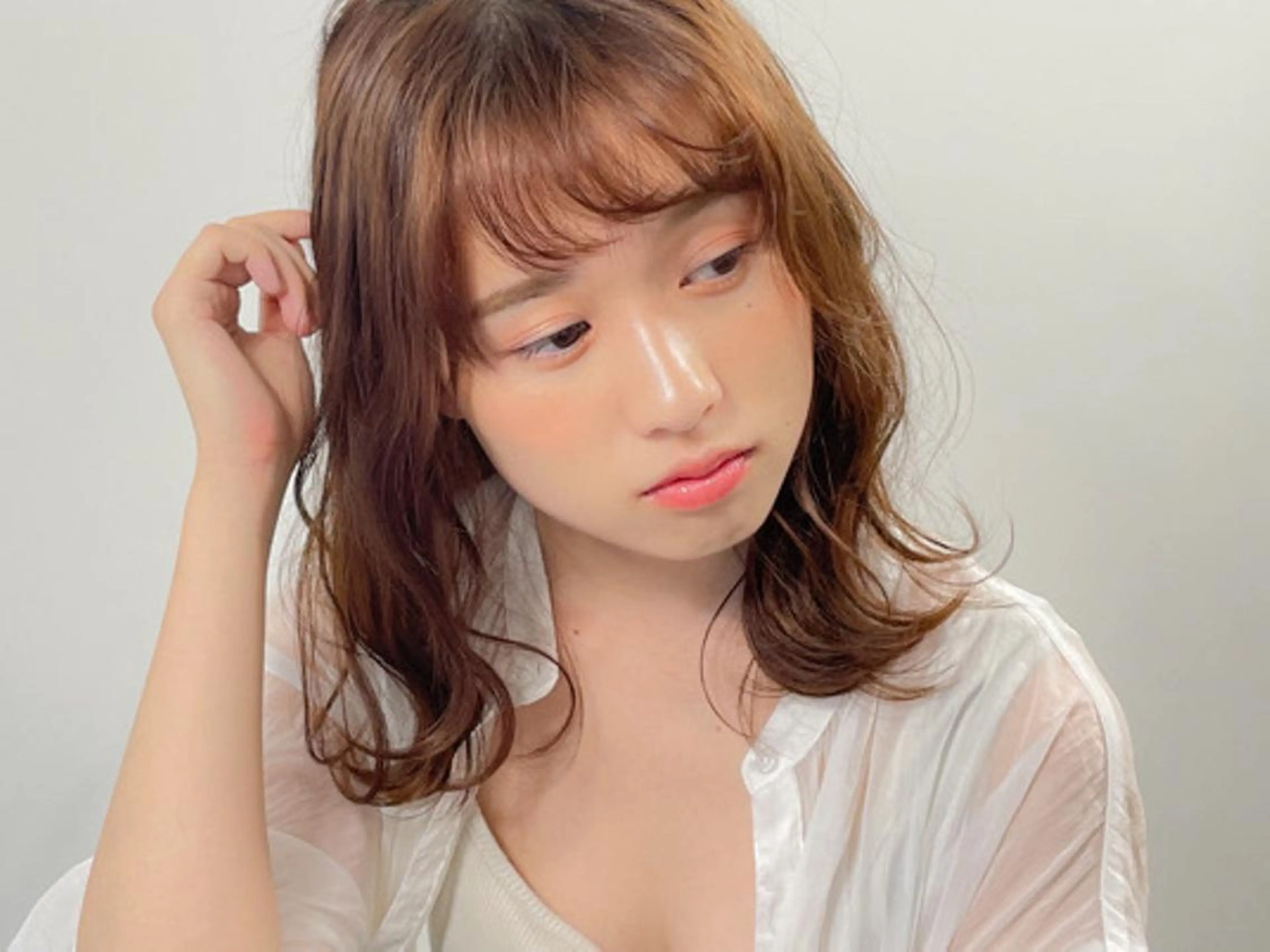 ミディアム カラー お洒落パーマ/ 艶カラー/michiのヘアスタイル