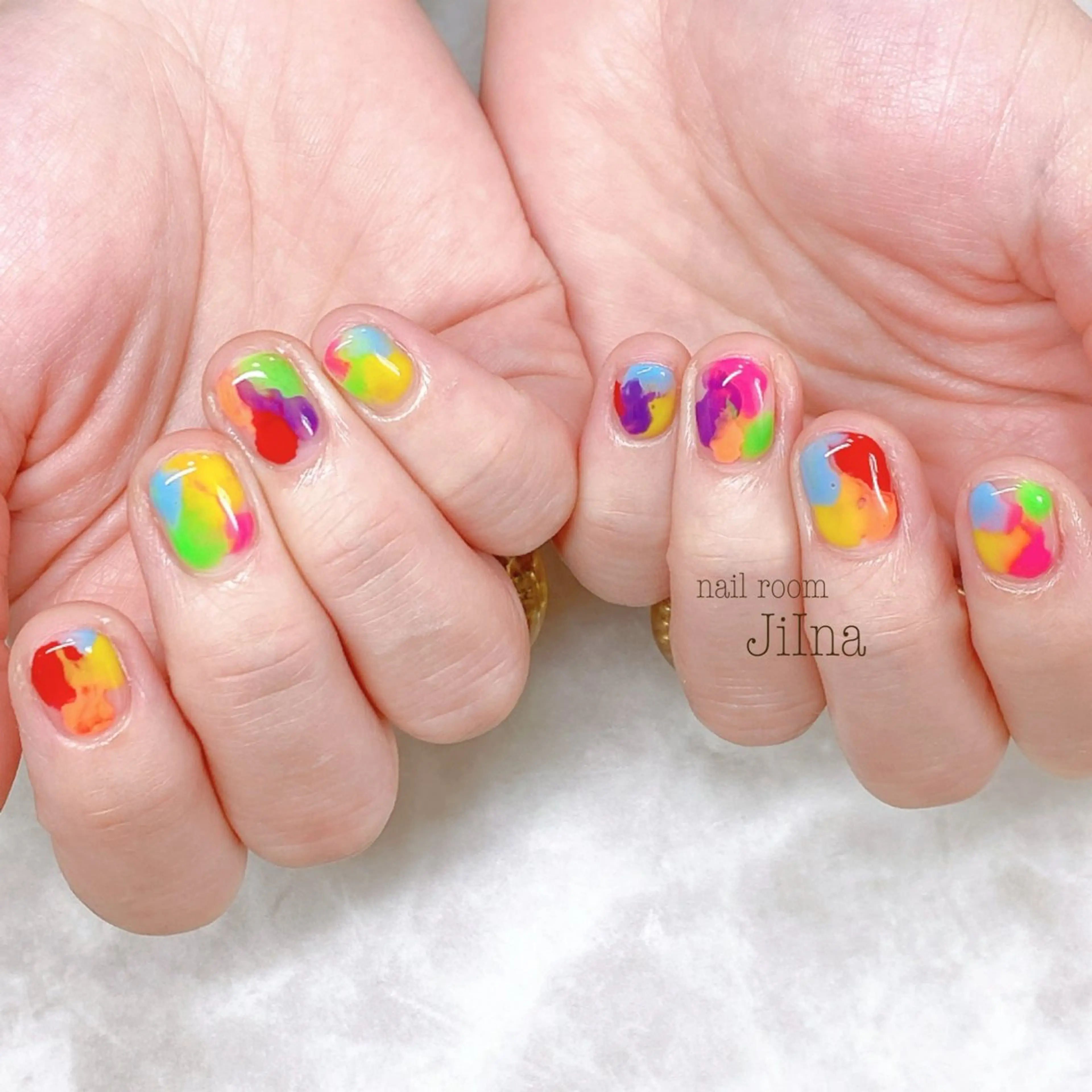 ネイル 大理石ネイル(マーブル) nail room JiInaのネイルデザイン