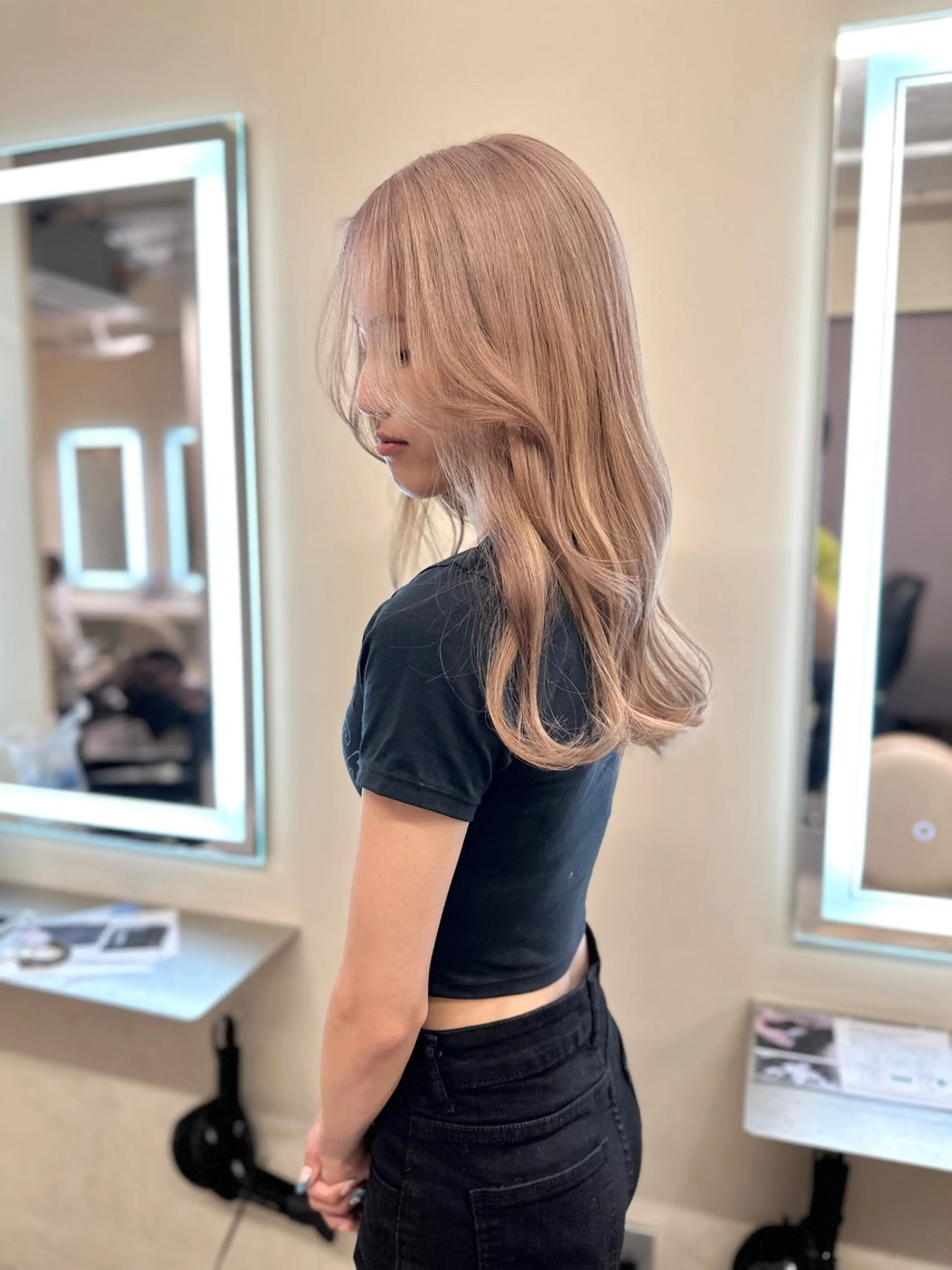 ロング カラー カット トリートメント 色気レイヤーカット 大和健生のヘアスタイル
