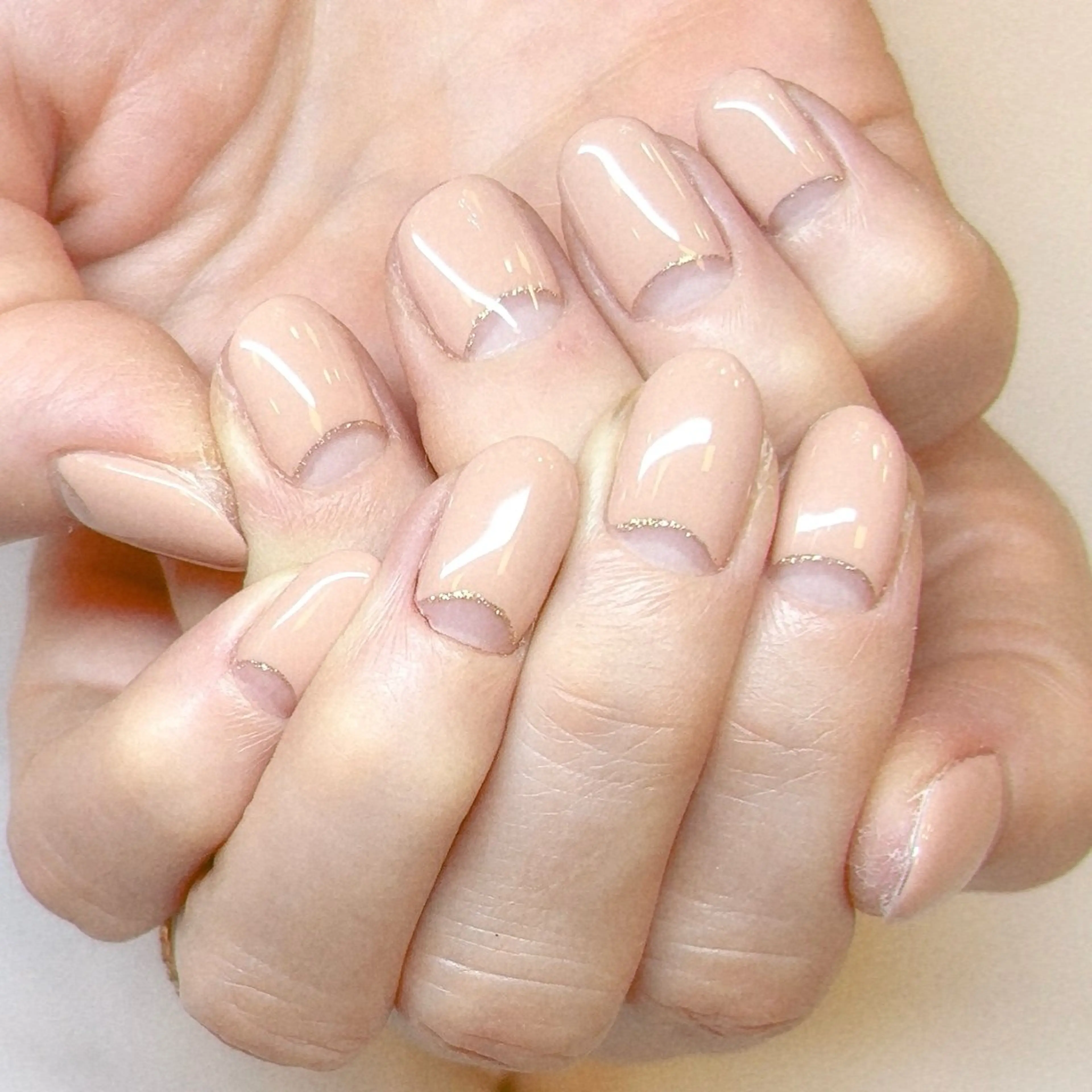 ネイル フレンチネイル 逆フレンチ Cravo miyuのネイルデザイン
