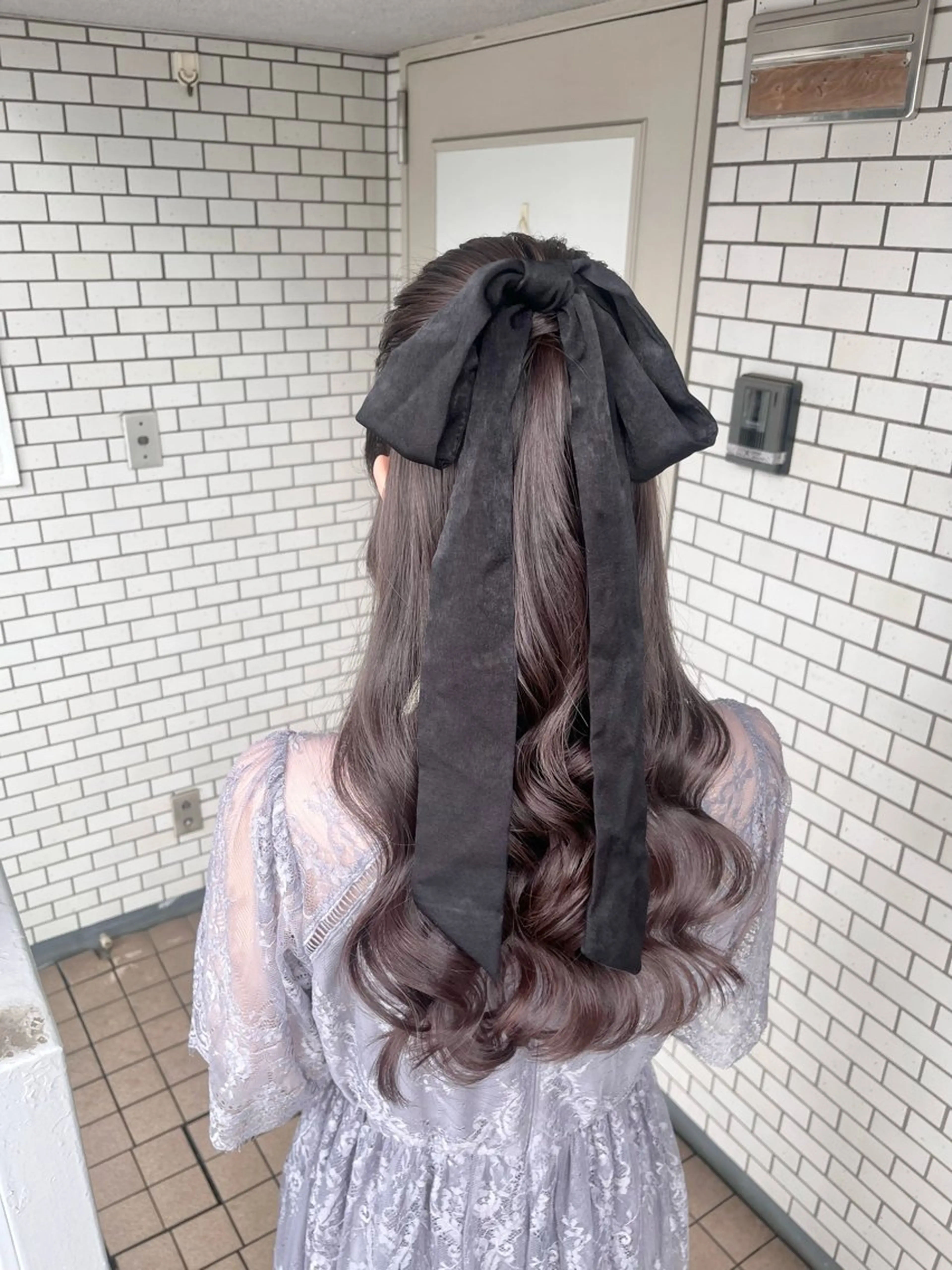ロング ヘアアレンジ ハーフアップ ヘアセット 参列♡デートゆるふわ アレンジ🎀みゆうのヘアスタイル