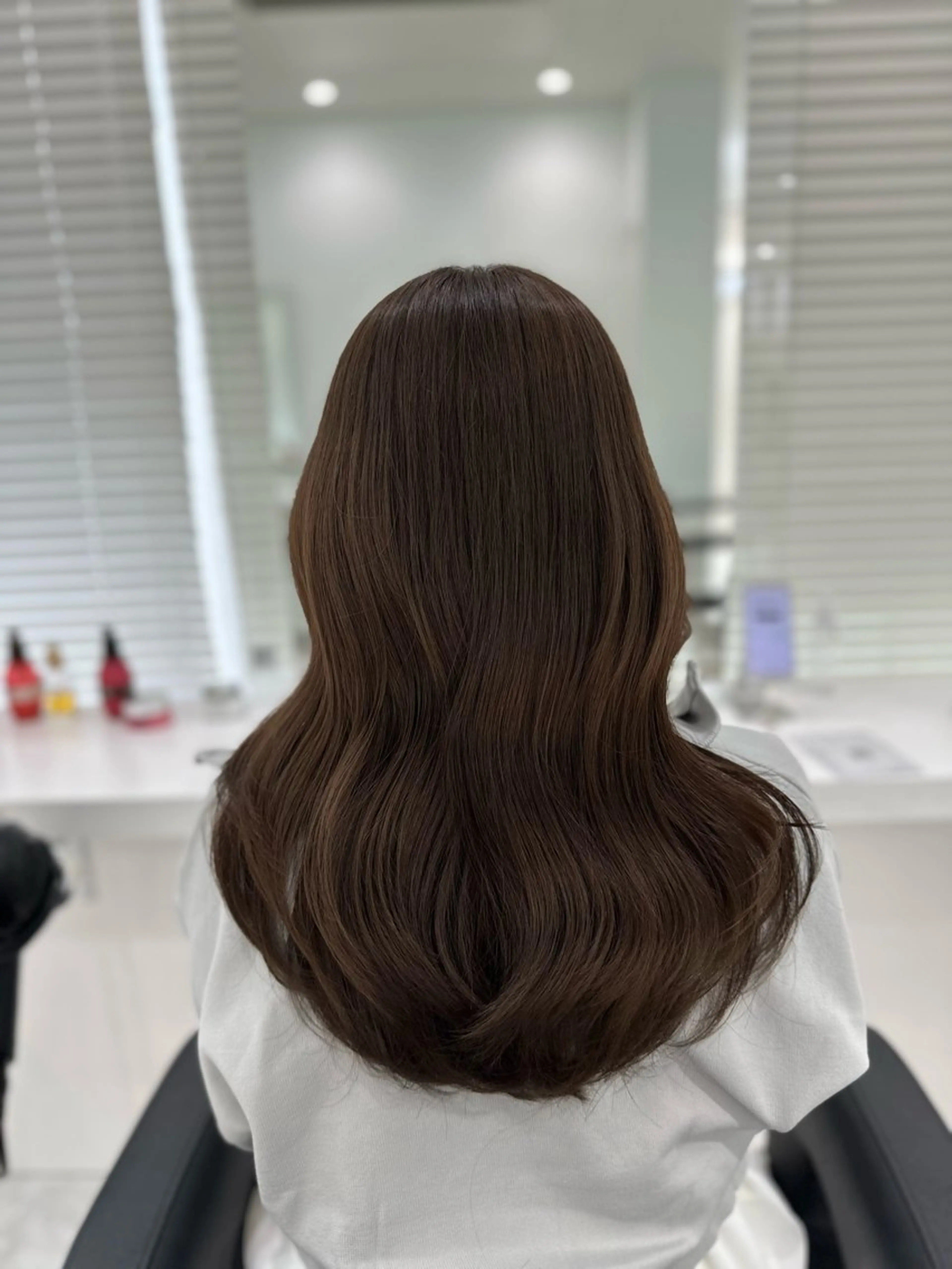 セミロング カラー カット ヘアカラー トリートメント ヘッドスパ ヘアセット ♡上品韓国髪♡ブラ ウン/SAYATOのヘアスタイル