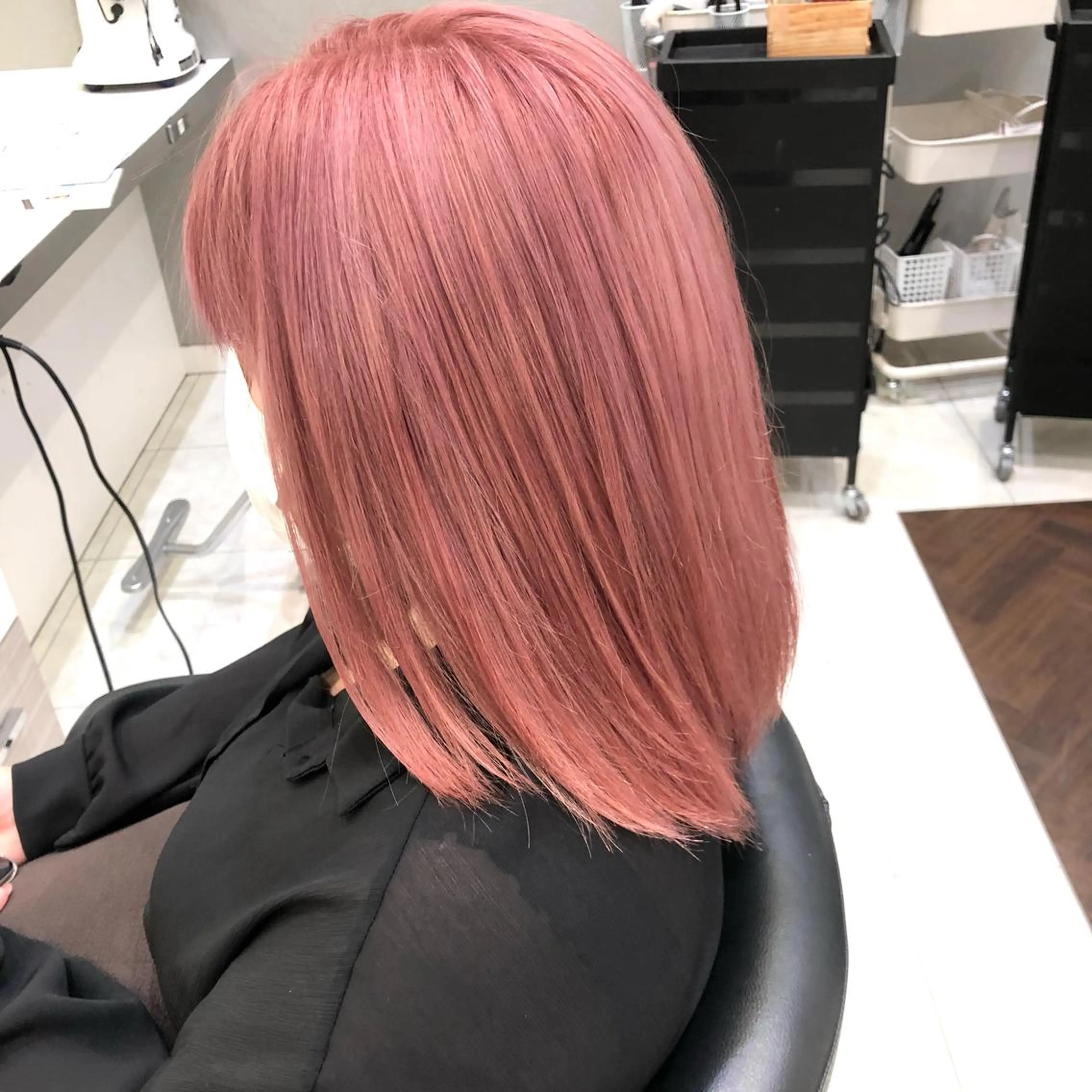 セミロング カラー ブリーチ無しカラー 👑店長　平松　由のヘアスタイル