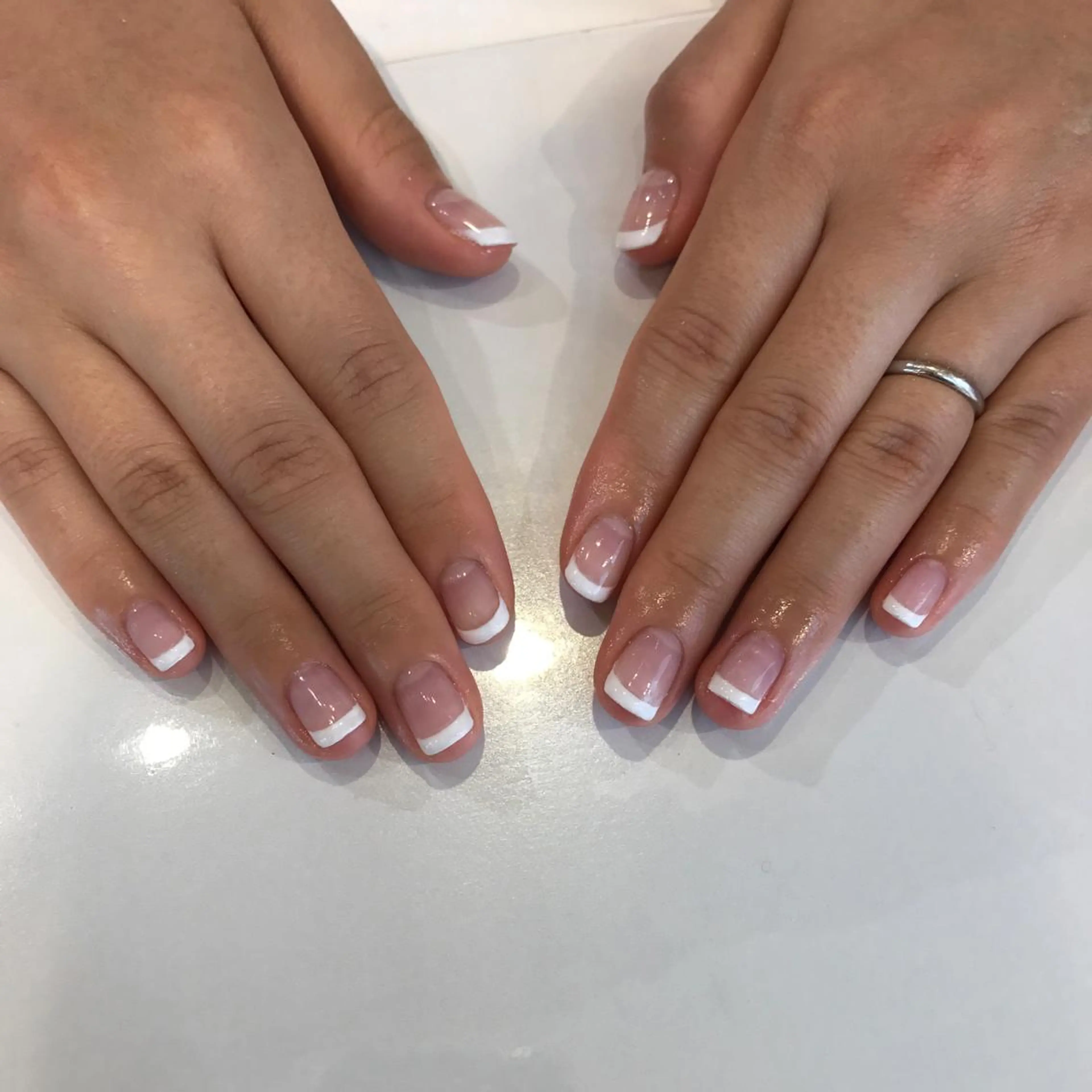 ネイル フレンチネイル シンプルネイル ハンドネイル nail&eyelash amor所属・nail amorのネイルデザイン
