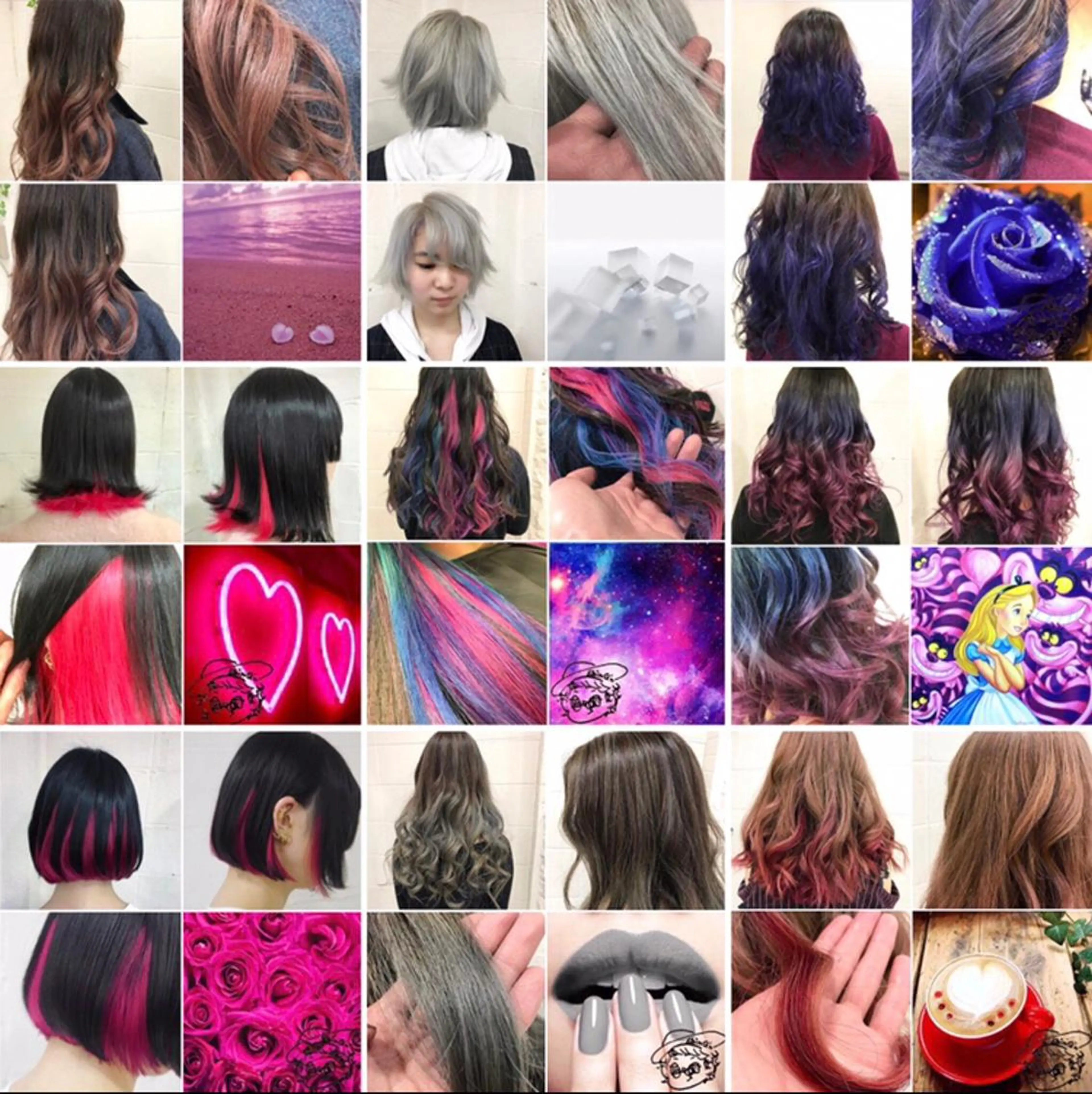 ロング カラー "PEPPU "所属・派手髪、ハイトーン ショートヘアShinのヘアスタイル