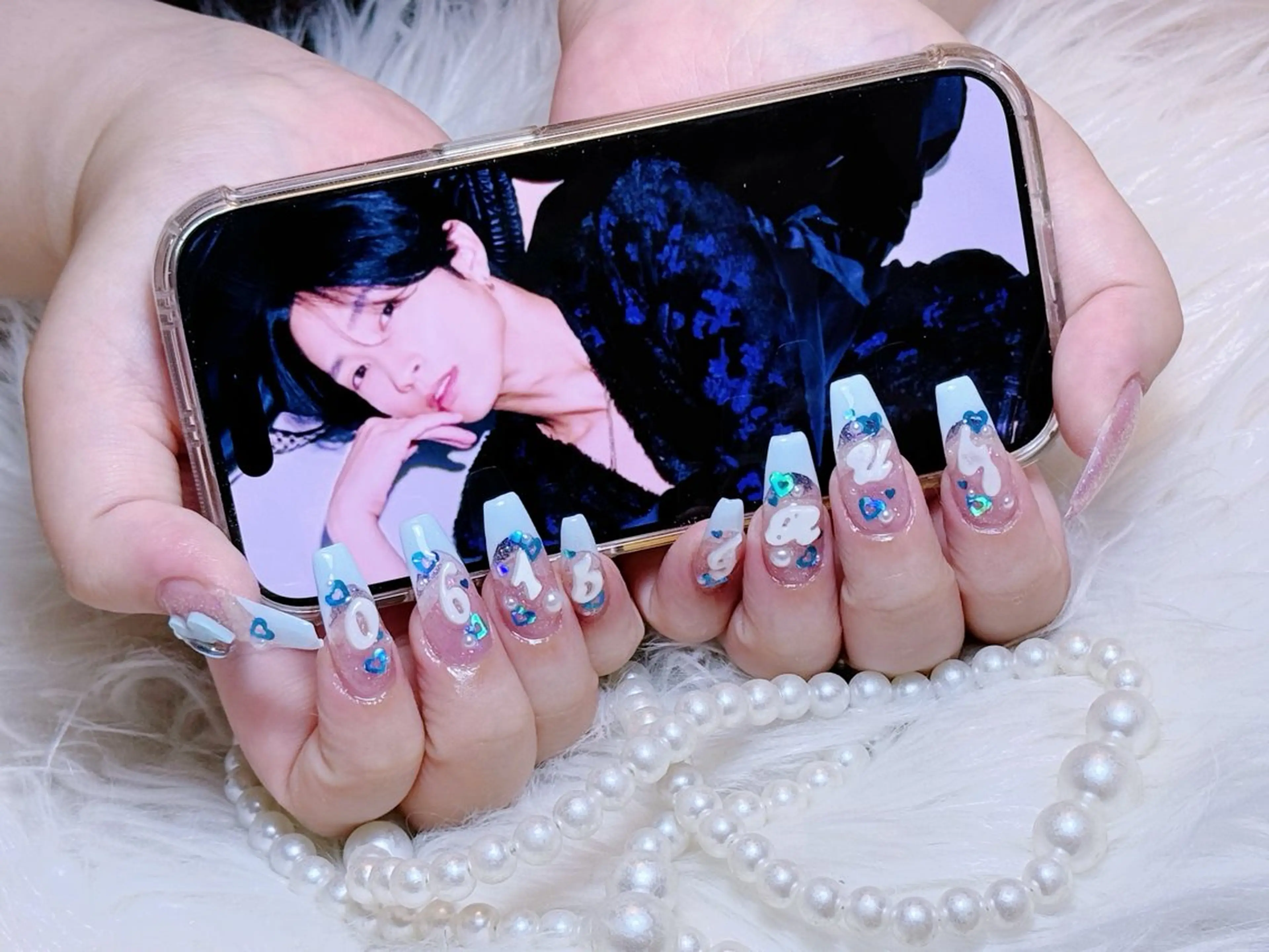ネイル ハート 持ち込み ハンドネイル 🍑Yun nail 店長🍑のネイルデザイン