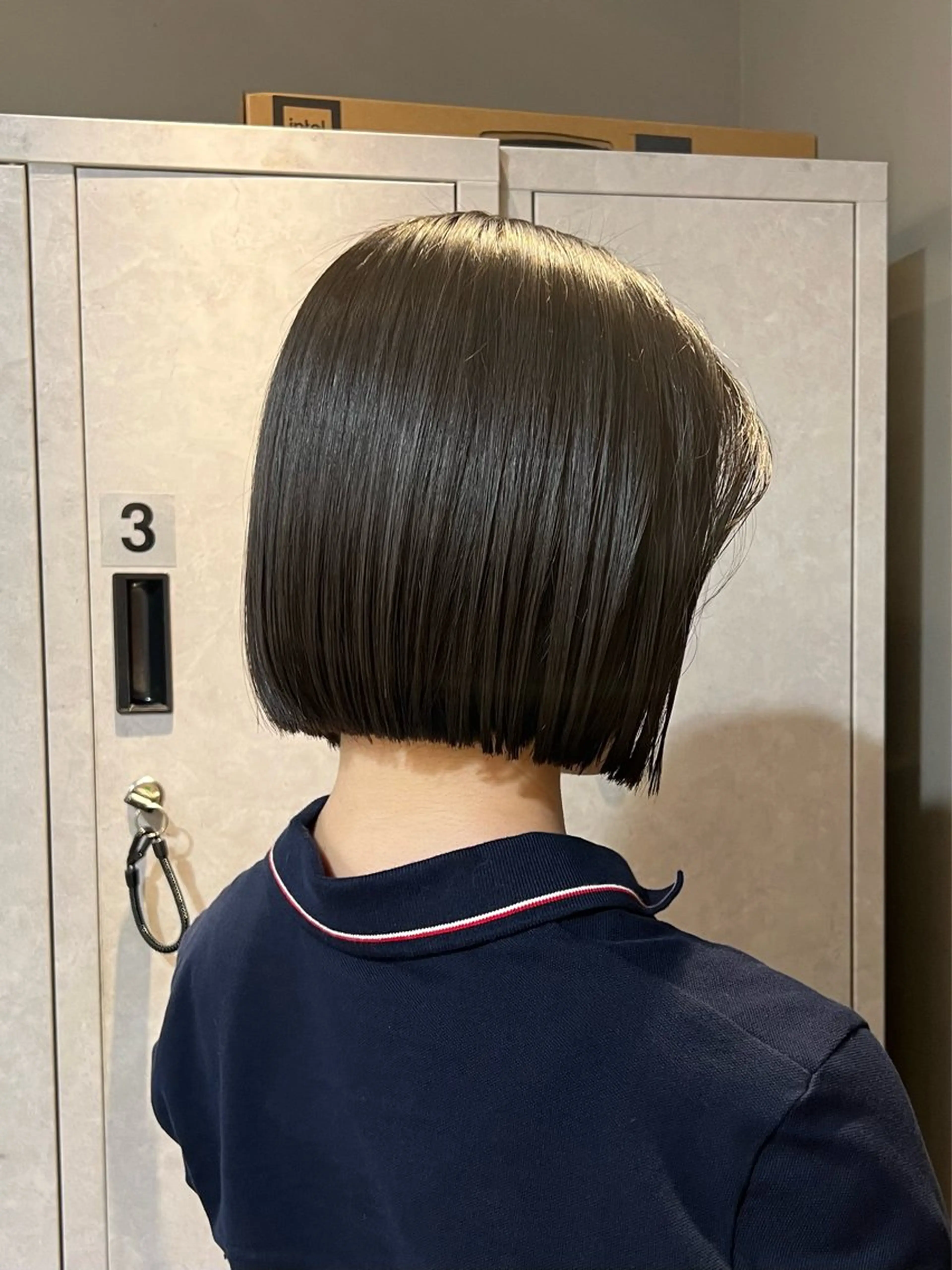 ショート ボブ 髪質改善 酸性ストレート カット 縮毛矯正 トリートメント 神戸ボブ✂️ ioe三宮/田 伸佳のヘアスタイル