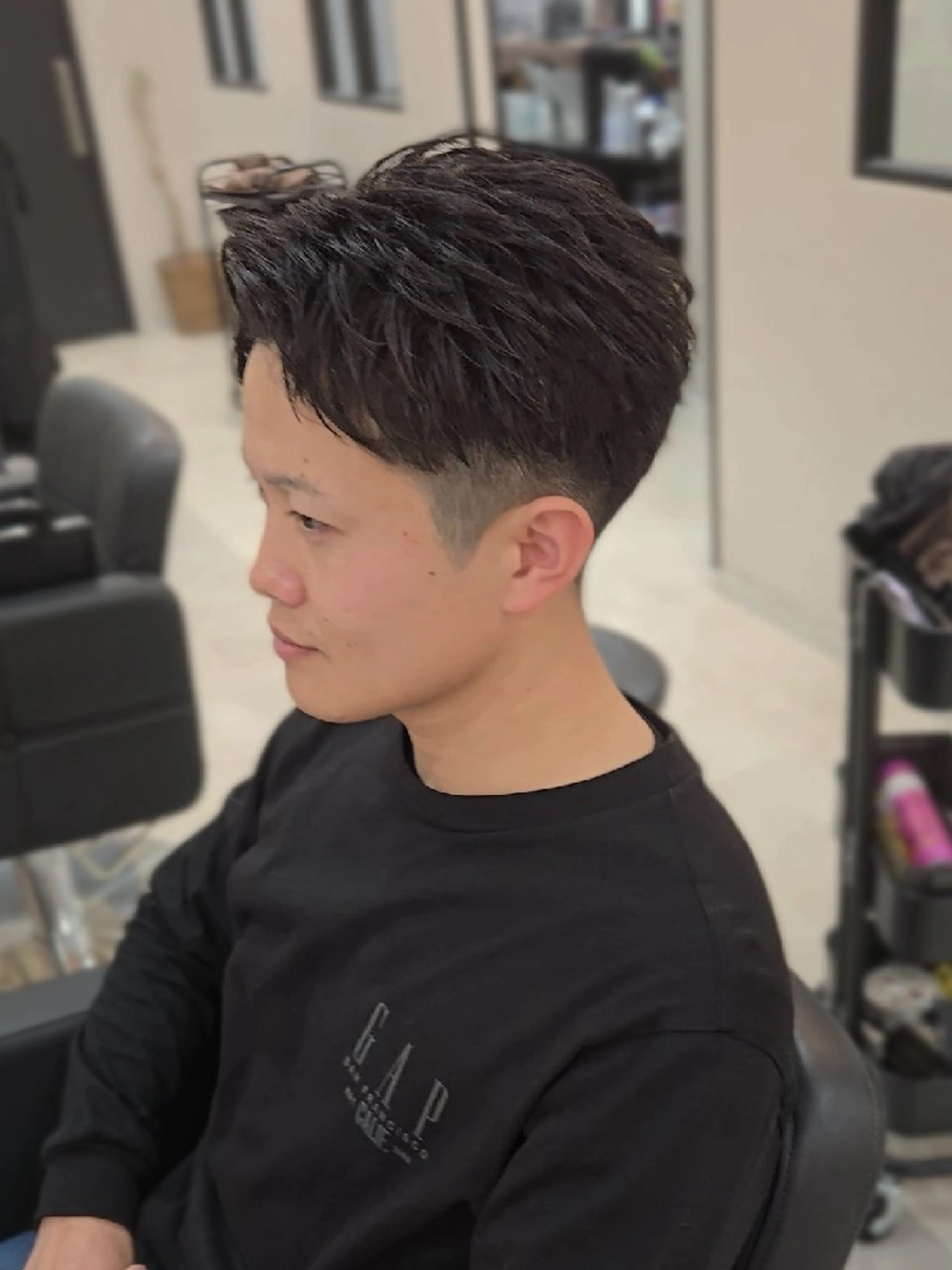 メンズ ショート オールバック ショートヘア カット ヘアセット Lapis 名古屋駅前店所属・LEN名古屋/パーマ 海外ヘア/メンズ特化のヘアスタイル
