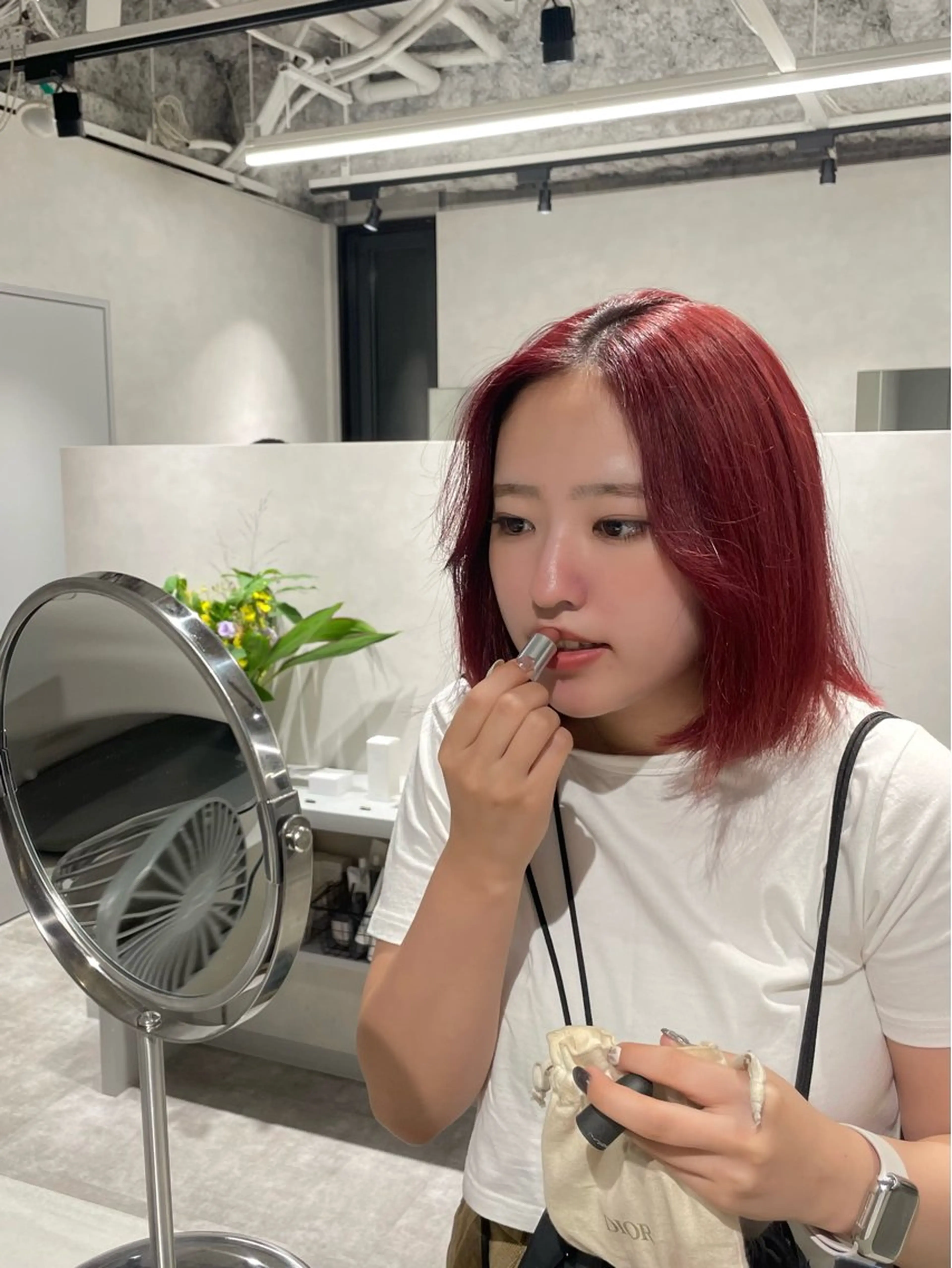 カラー ピンクカラー レッドカラー モデル募集中/西梅田 かえで🎀のヘアスタイル