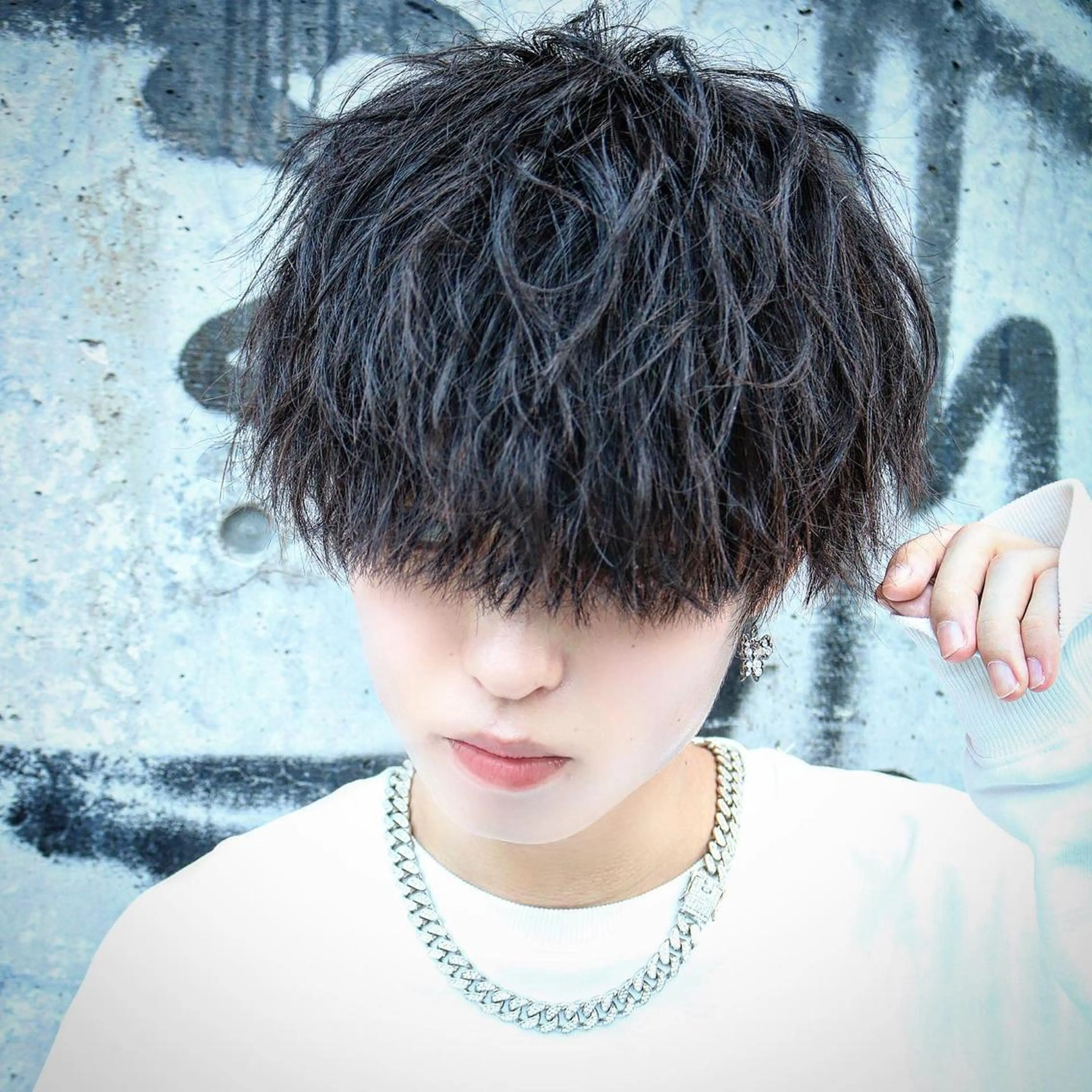 メンズ カット パーマ 札幌No.1フェザー KAITOのヘアスタイル