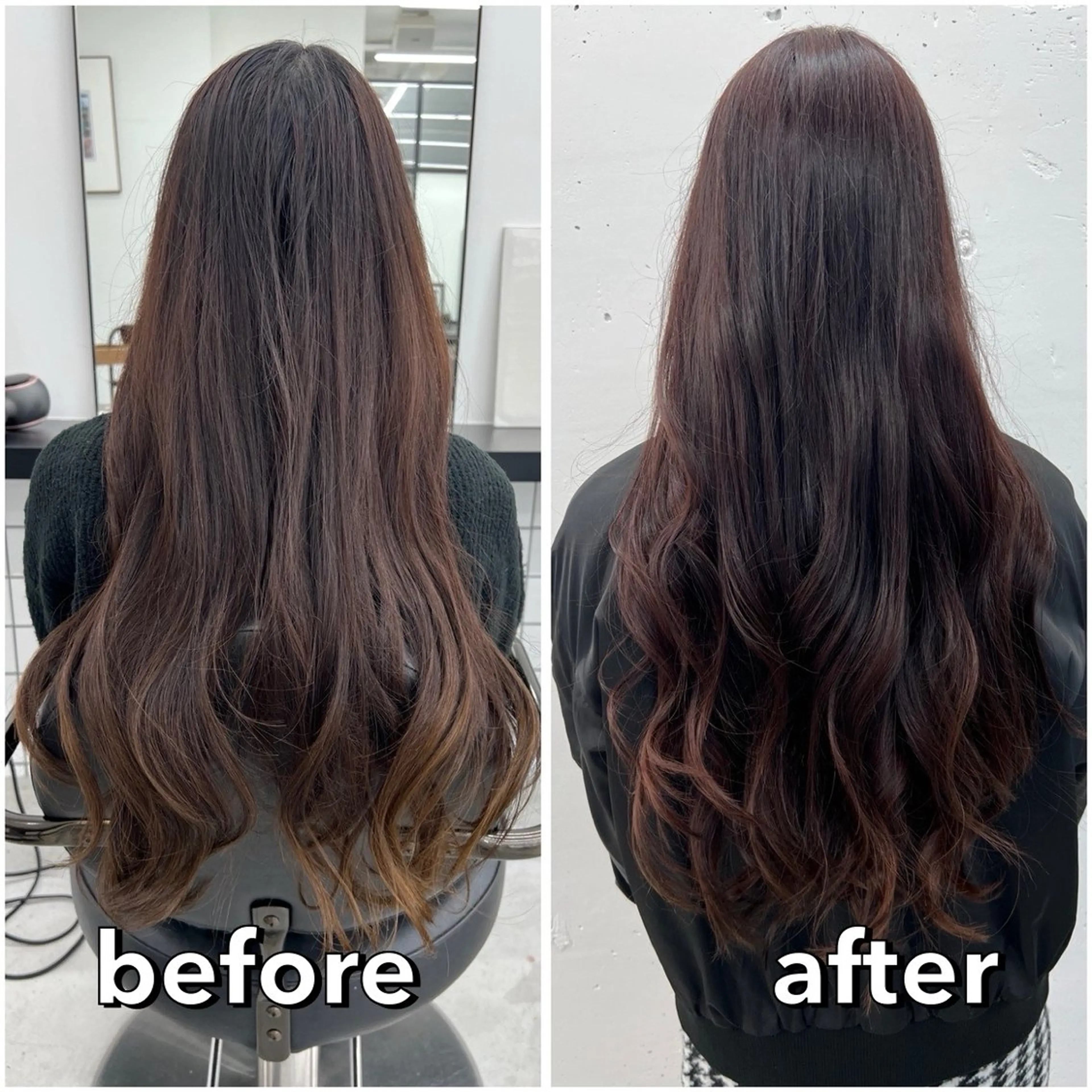 ロング カラー ブラウンカラー ラベンダーカラー ヘアカラー トリートメント あすか JILLSTUDIOのヘアスタイル