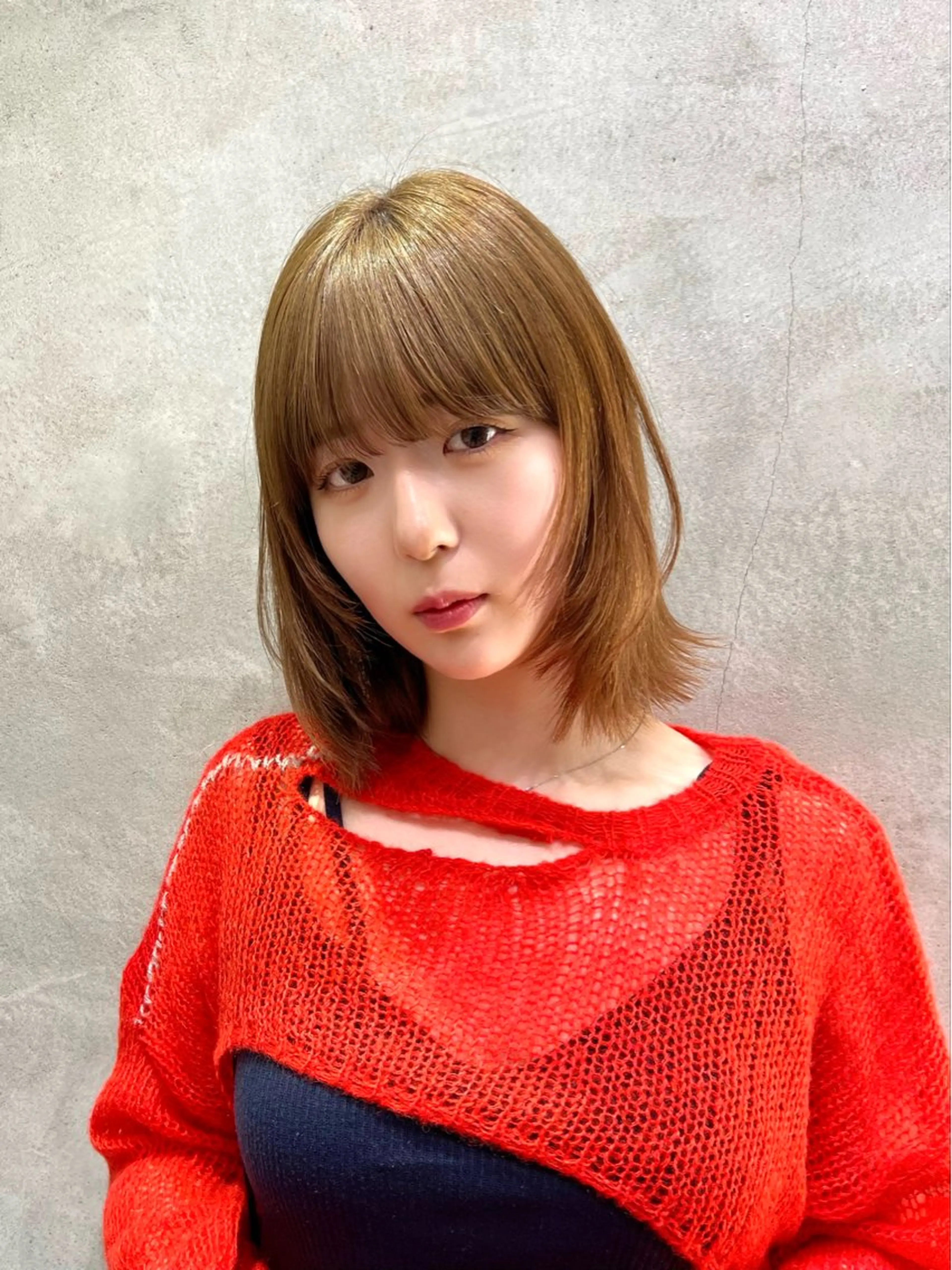 ミディアム ミディアムレイヤー レイヤーカット 宮嶋 蓮のヘアスタイル