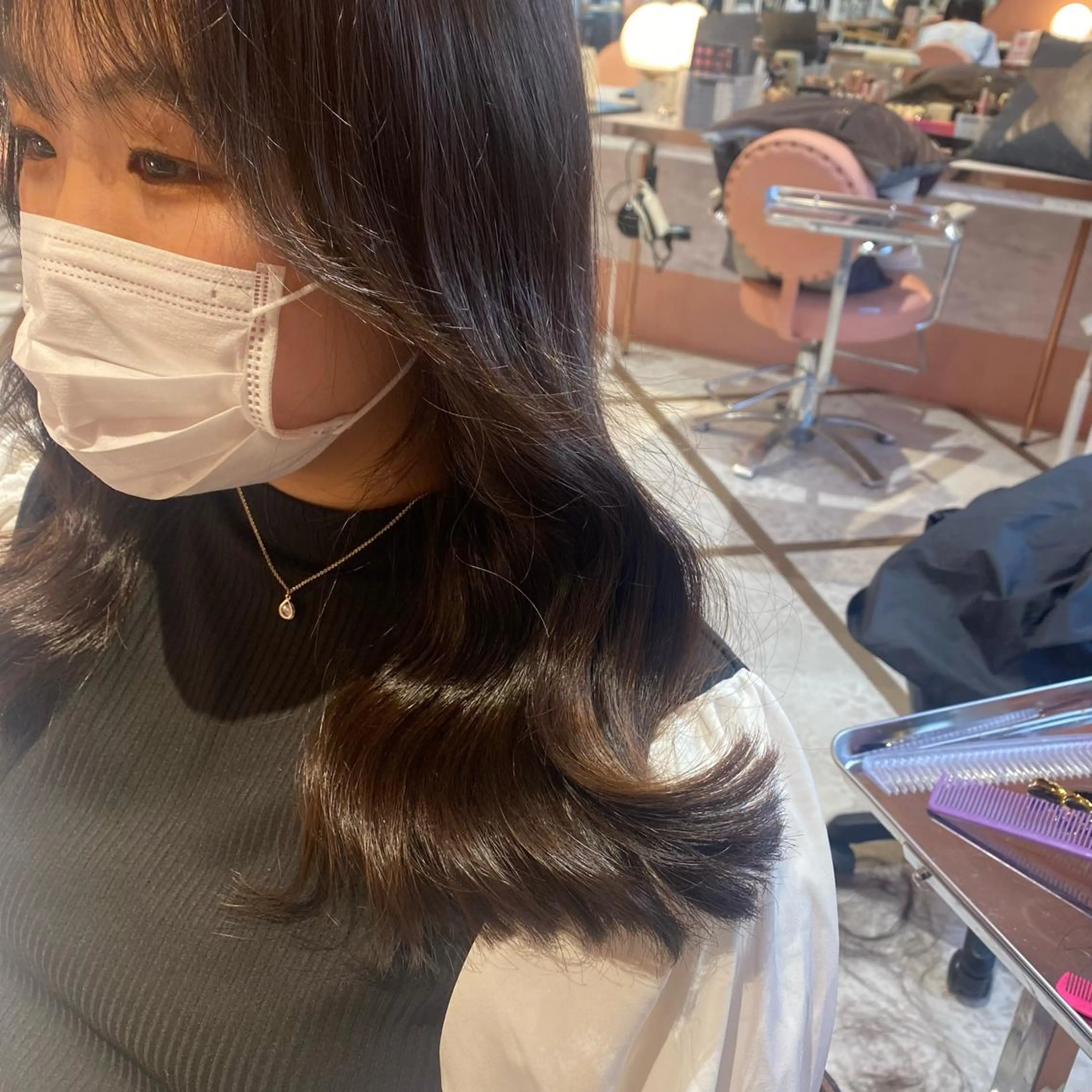 ロング nameless所属・韓国・網紅 🦋HONOKA🦋のヘアスタイル
