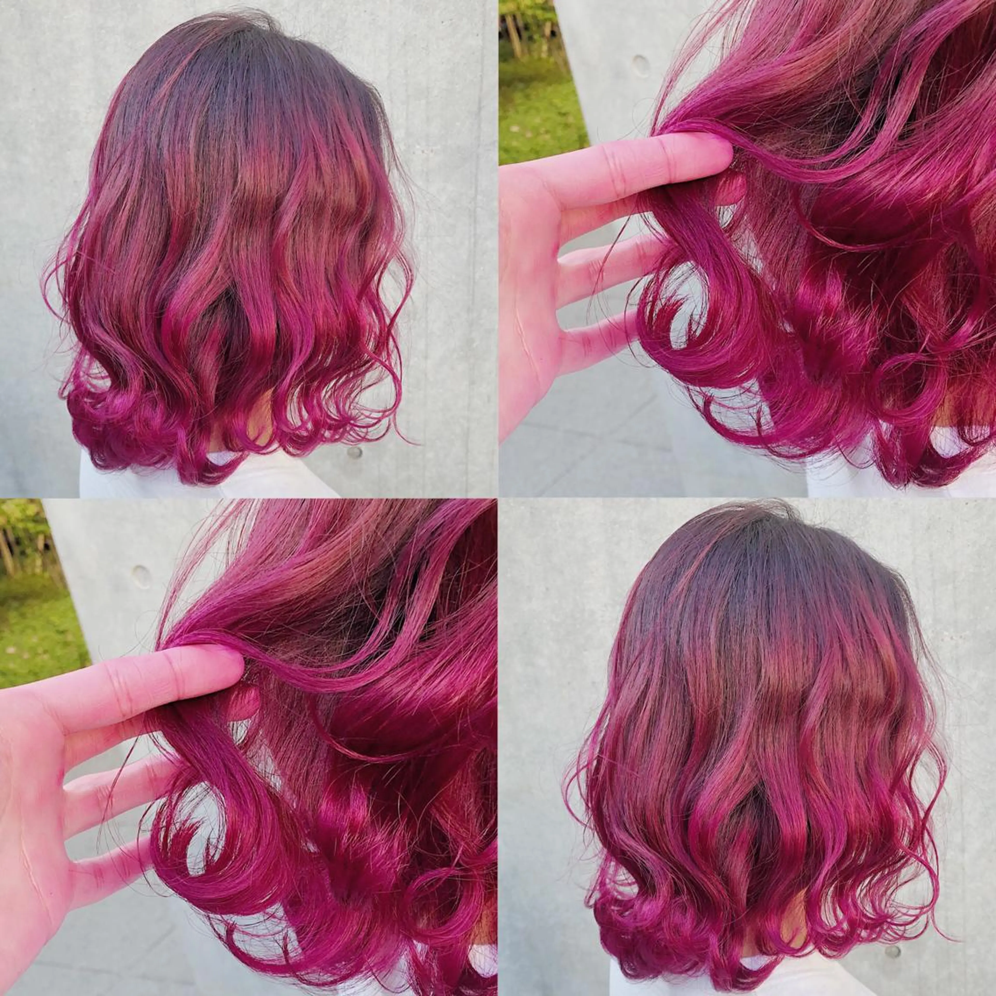 ミディアム カラー ヘアアレンジ メンズ キッズ ヘアカラー トリートメント ヘアセット 💟Chloe原宿店 🩶ハイトーンのヘアスタイル