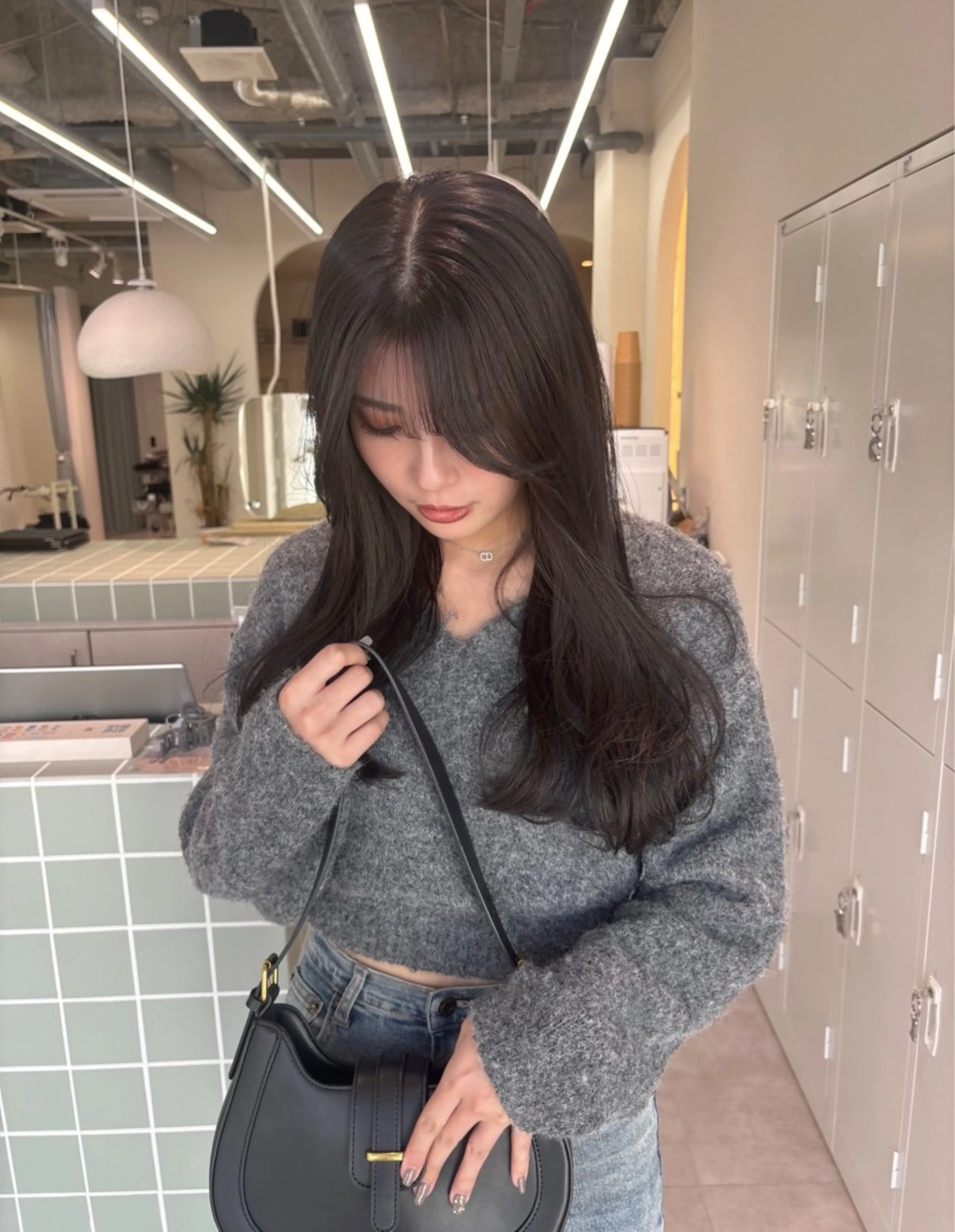 ロング カラー カット ヘアカラー トリートメント ヘッドスパ 広島/わかな/ヘア セット/オリーブのヘアスタイル