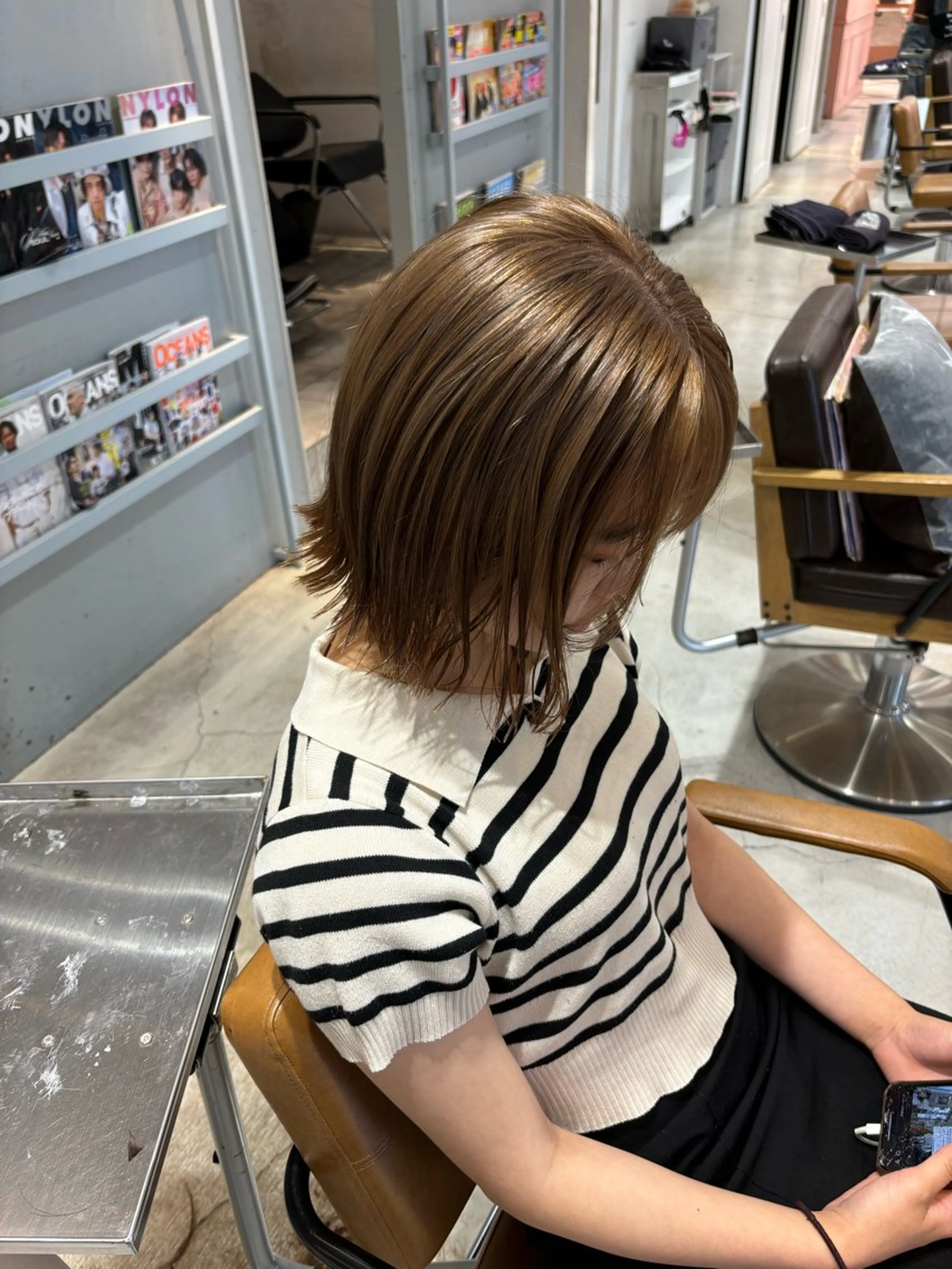 ショート カラー ベージュカラー ミルクティーベージュ ヘアカラー 🌈難波🌈ベージュ カラー【ヒロム】のヘアスタイル