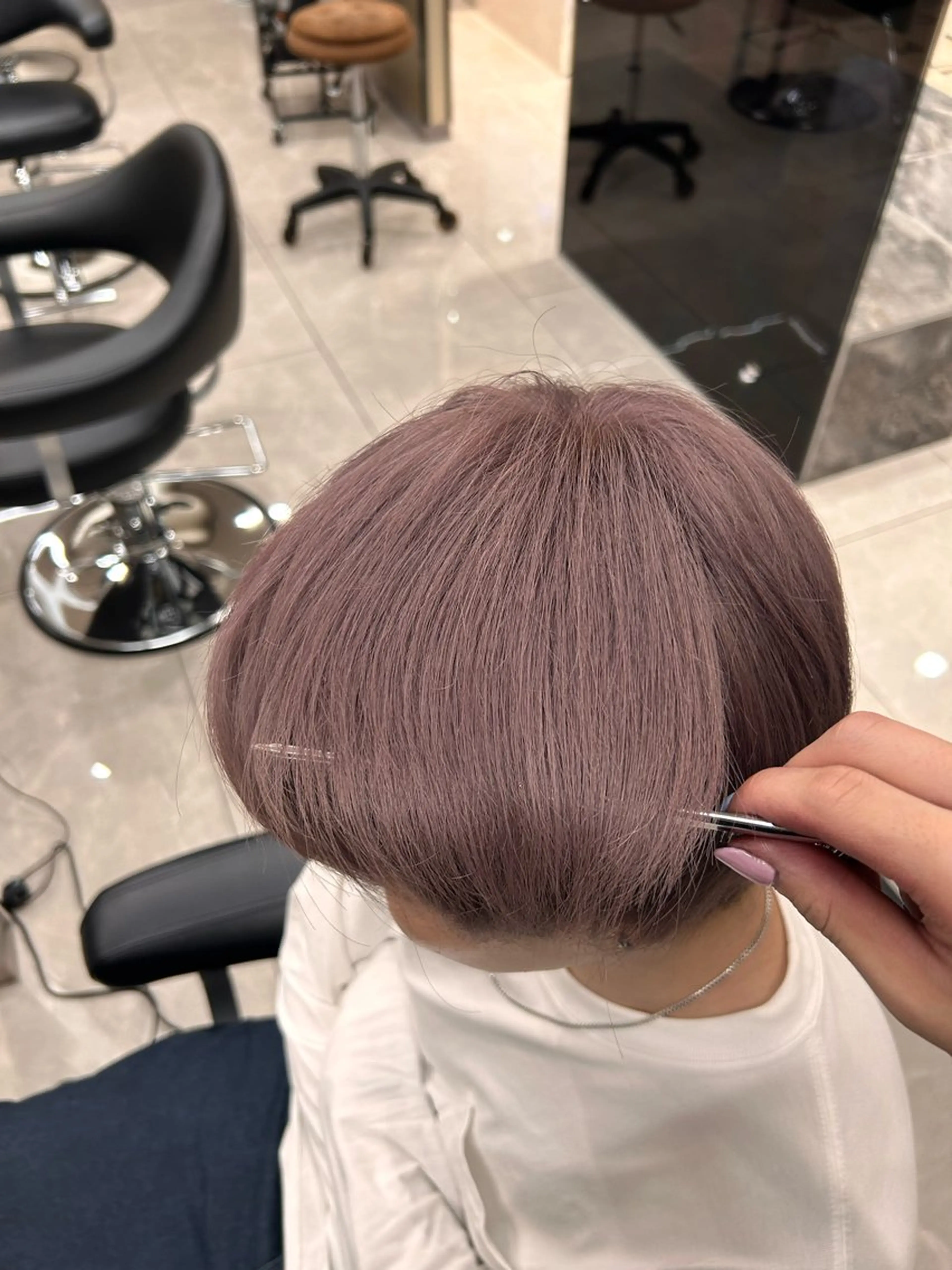 ショート カラー ヘアカラー HARUKI MINATO Japan 大宮店所属・縮毛矯正/ 髪質改善/石橋 魅仁のヘアスタイル