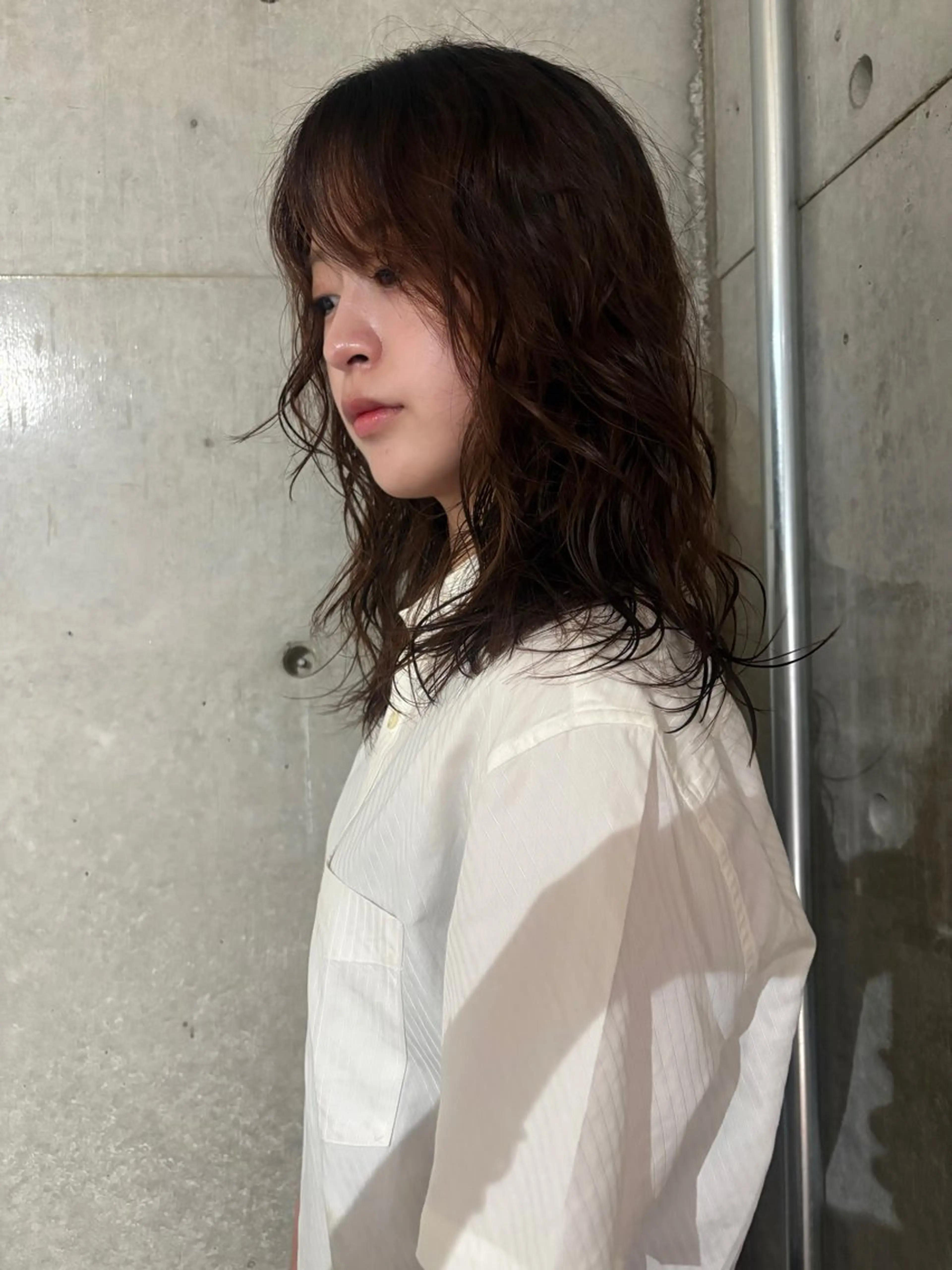 セミロング パーマ sliver renのヘアスタイル