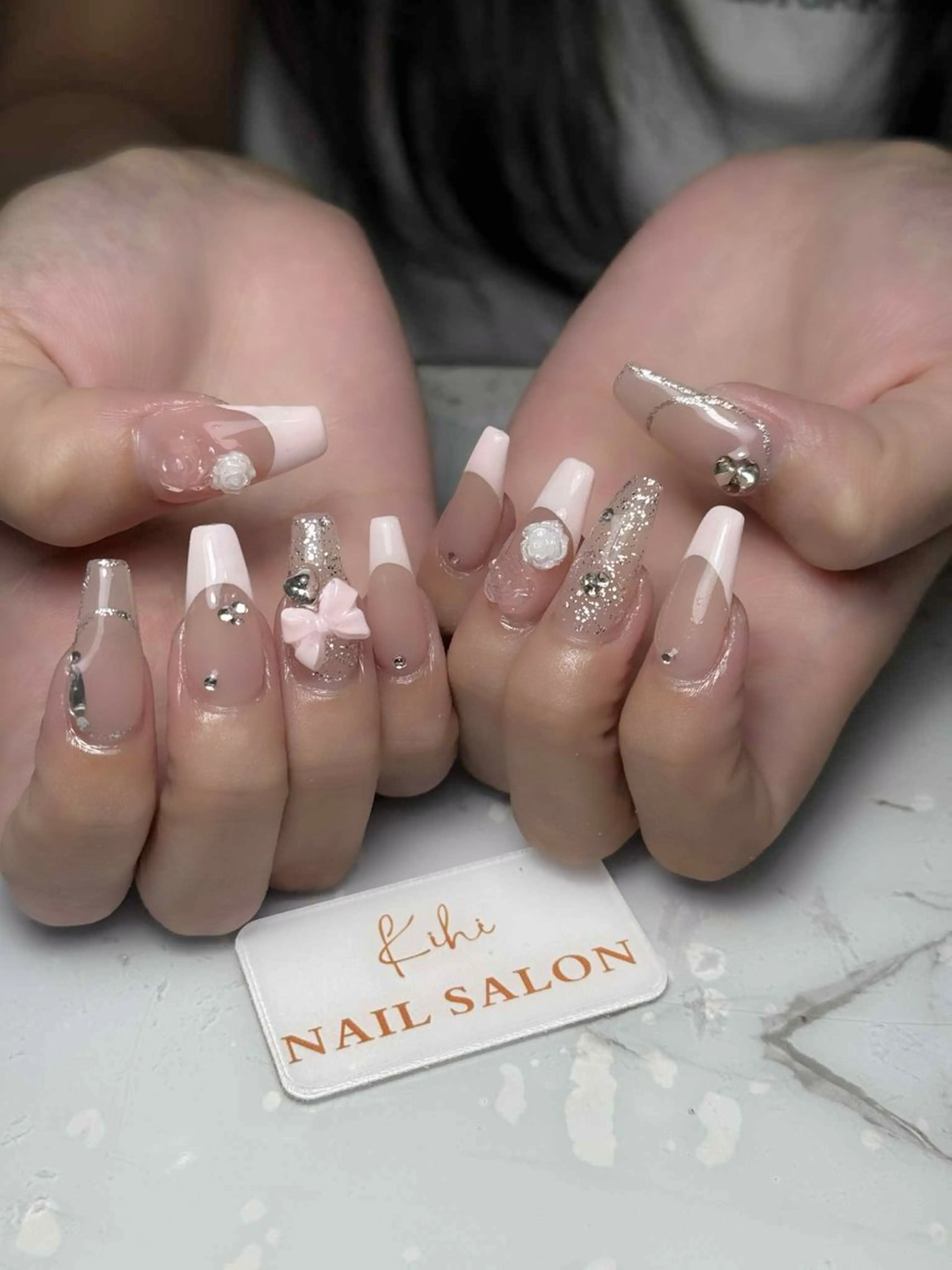 ネイル アートネイル フレンチネイル ジェルネイル グラデーション 韓国ネイル ハンドネイル ハンドケア Nail Salon Kihi さくらのネイルデザイン