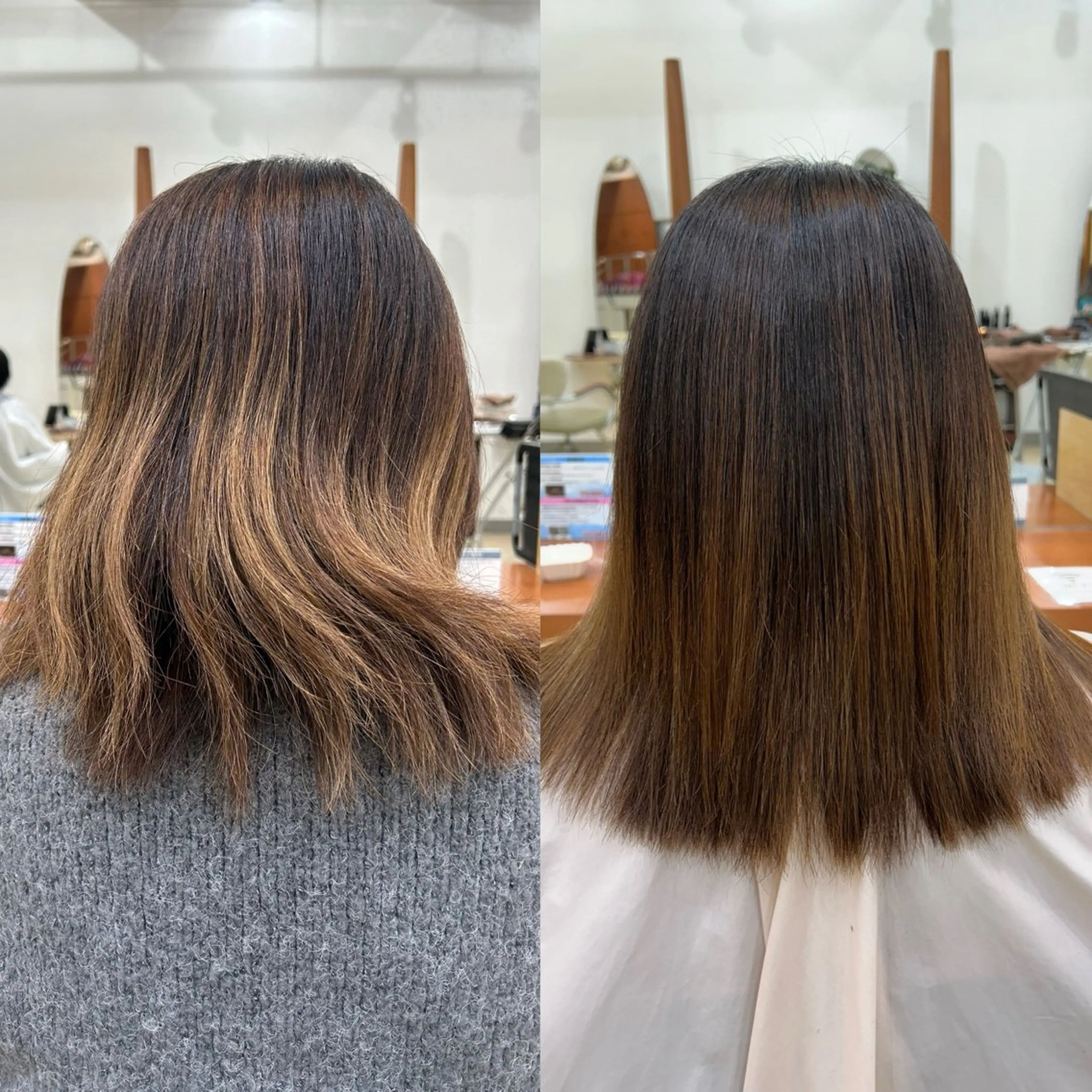 セミロング パーマ 縮毛矯正 縮毛矯正 トリートメント 🦋💜金澤 愛奈💜🦋のヘアスタイル