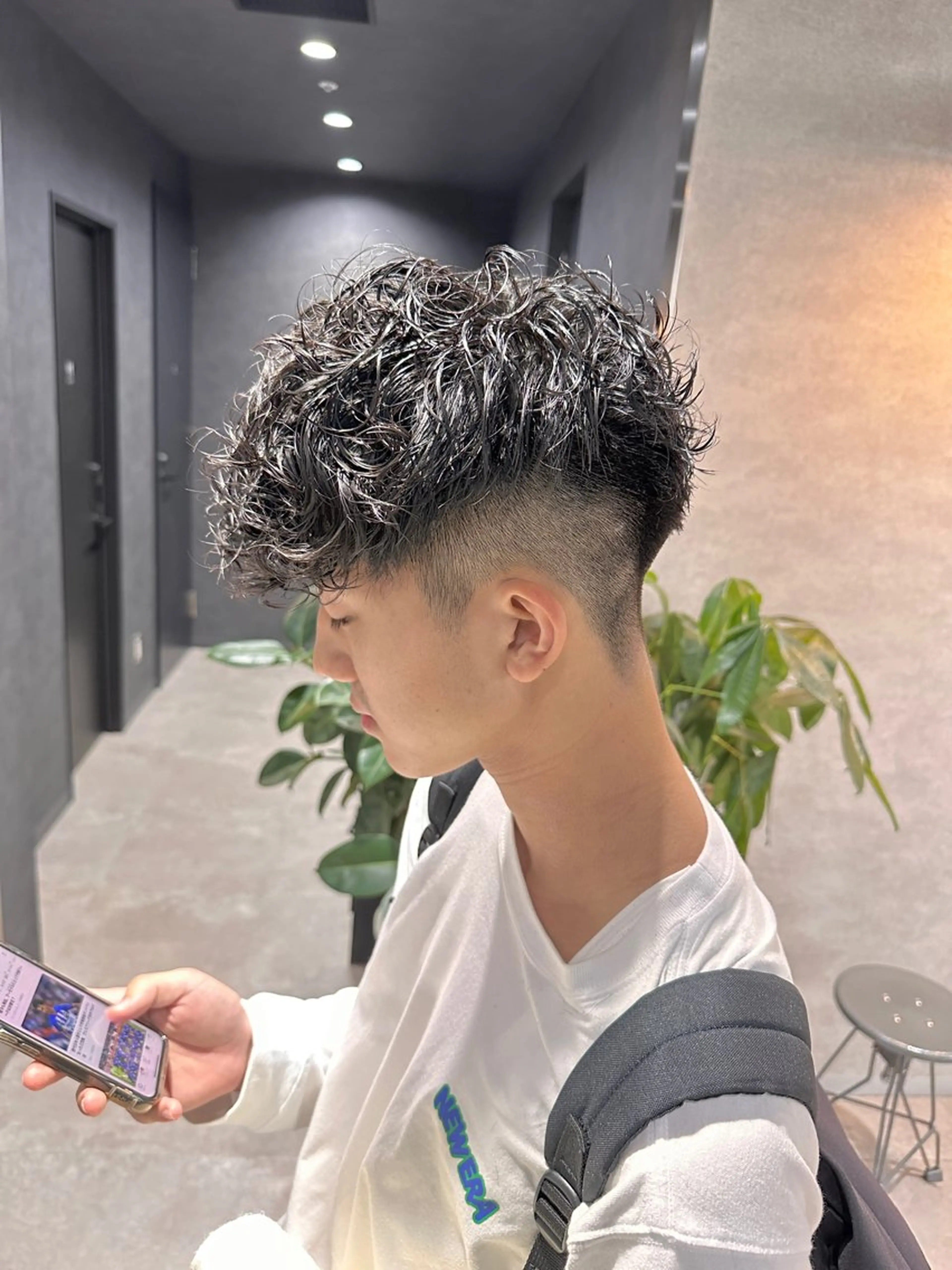ショート パーマ メンズ 渋谷駅から徒歩1分 BLUCKメンズヘアのヘアスタイル
