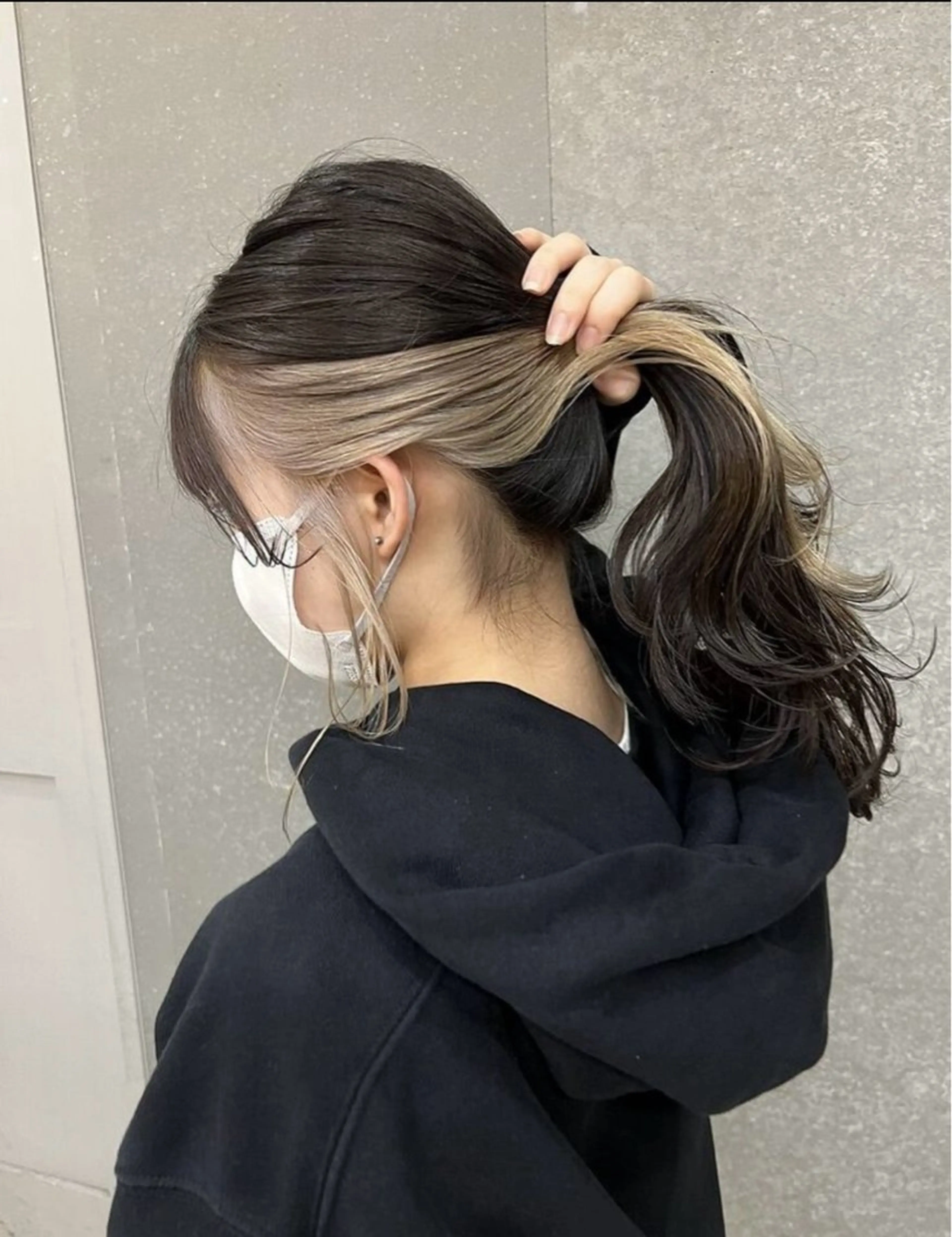 💝イヤリングカラー(ブリーチ➕ワンカラー)➕ ②STEPトリートメント💝の写真