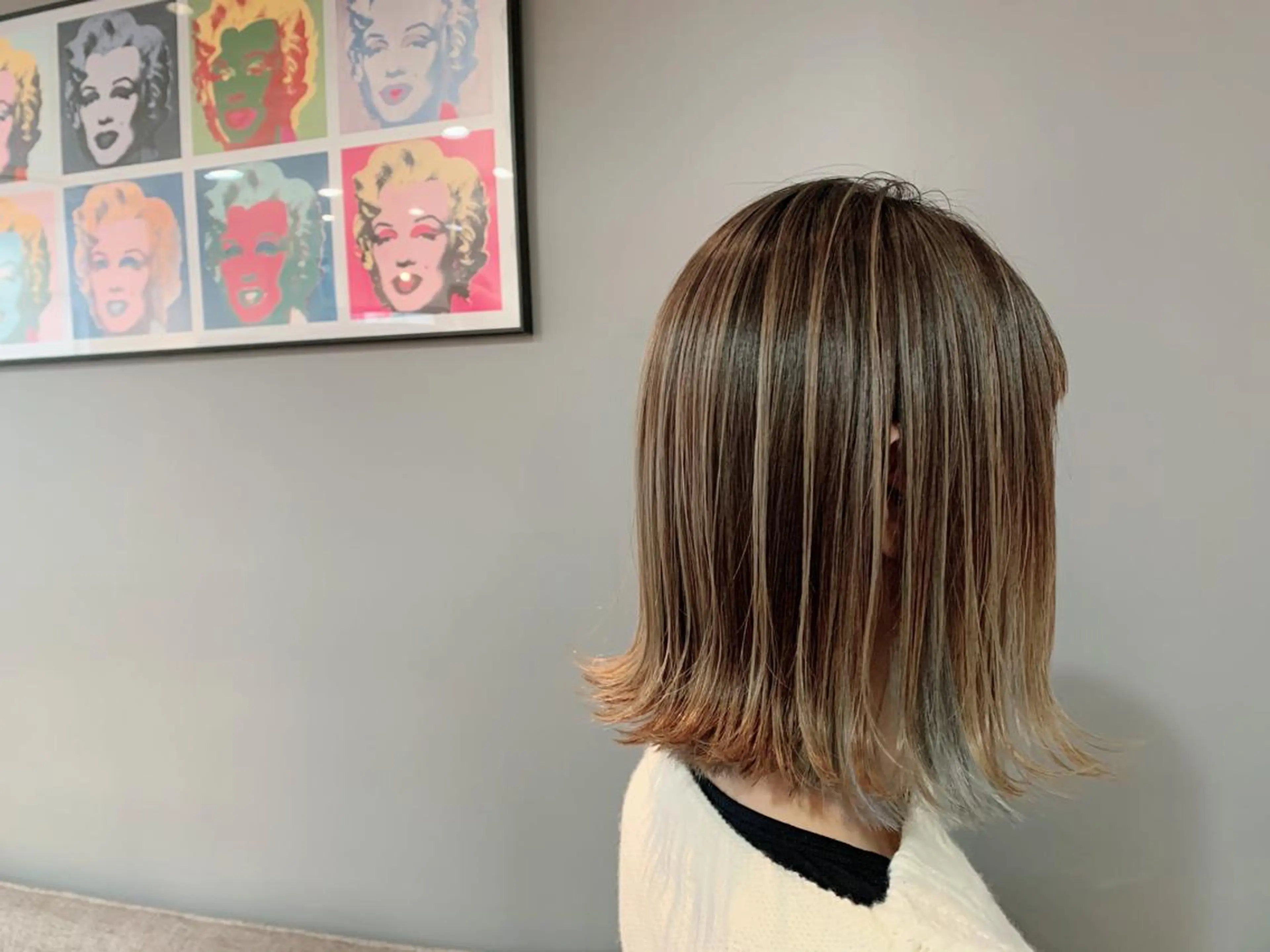 ミディアム カラー バレイヤージュ レイヤーカット シェールピエール所属・Laf かおりのマツエク・マツパデザイン