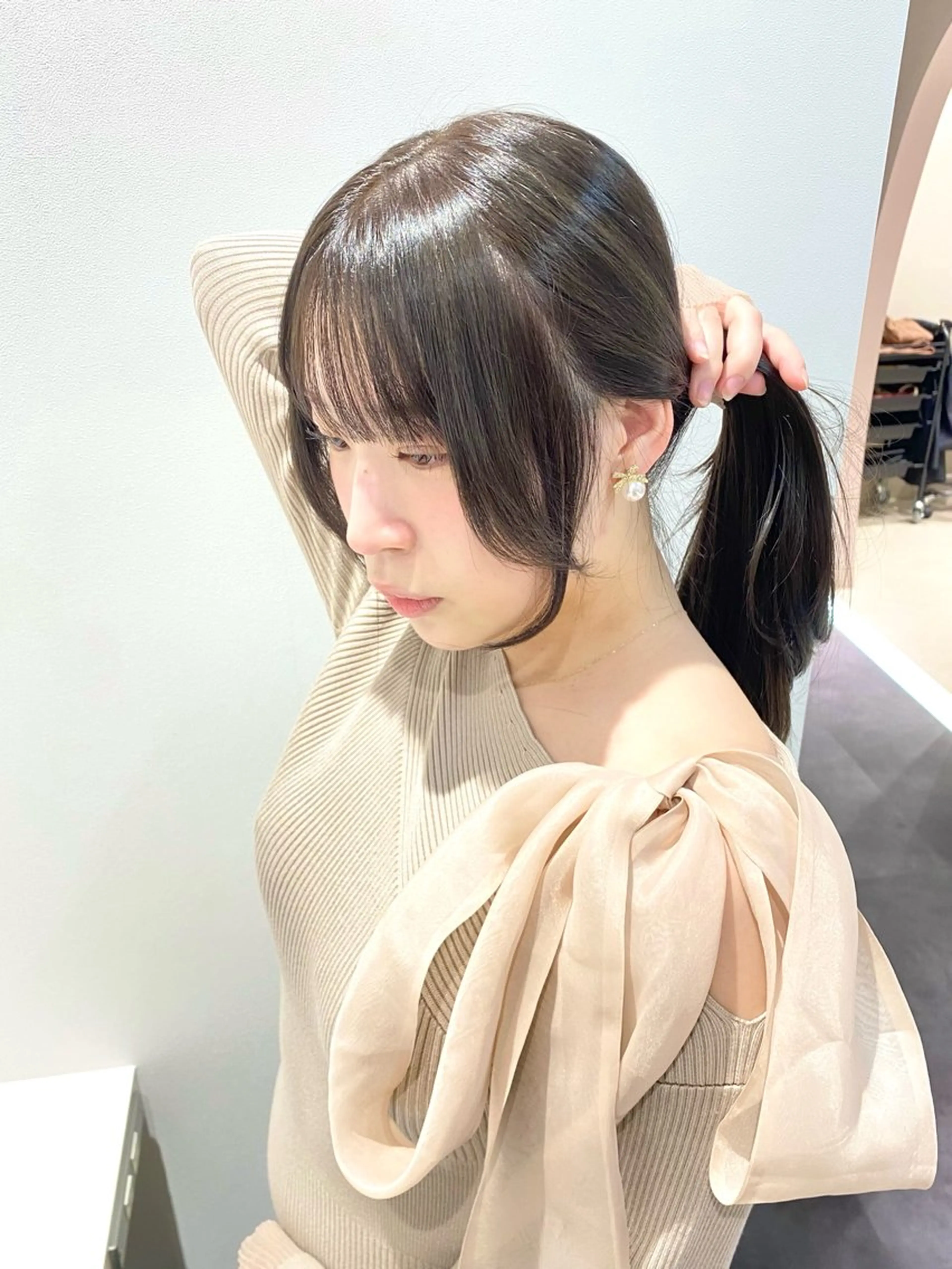 ミディアム カラー カット ヘアカラー トリートメント 髪質改善水素TR× レイヤーカット/熊澤のヘアスタイル