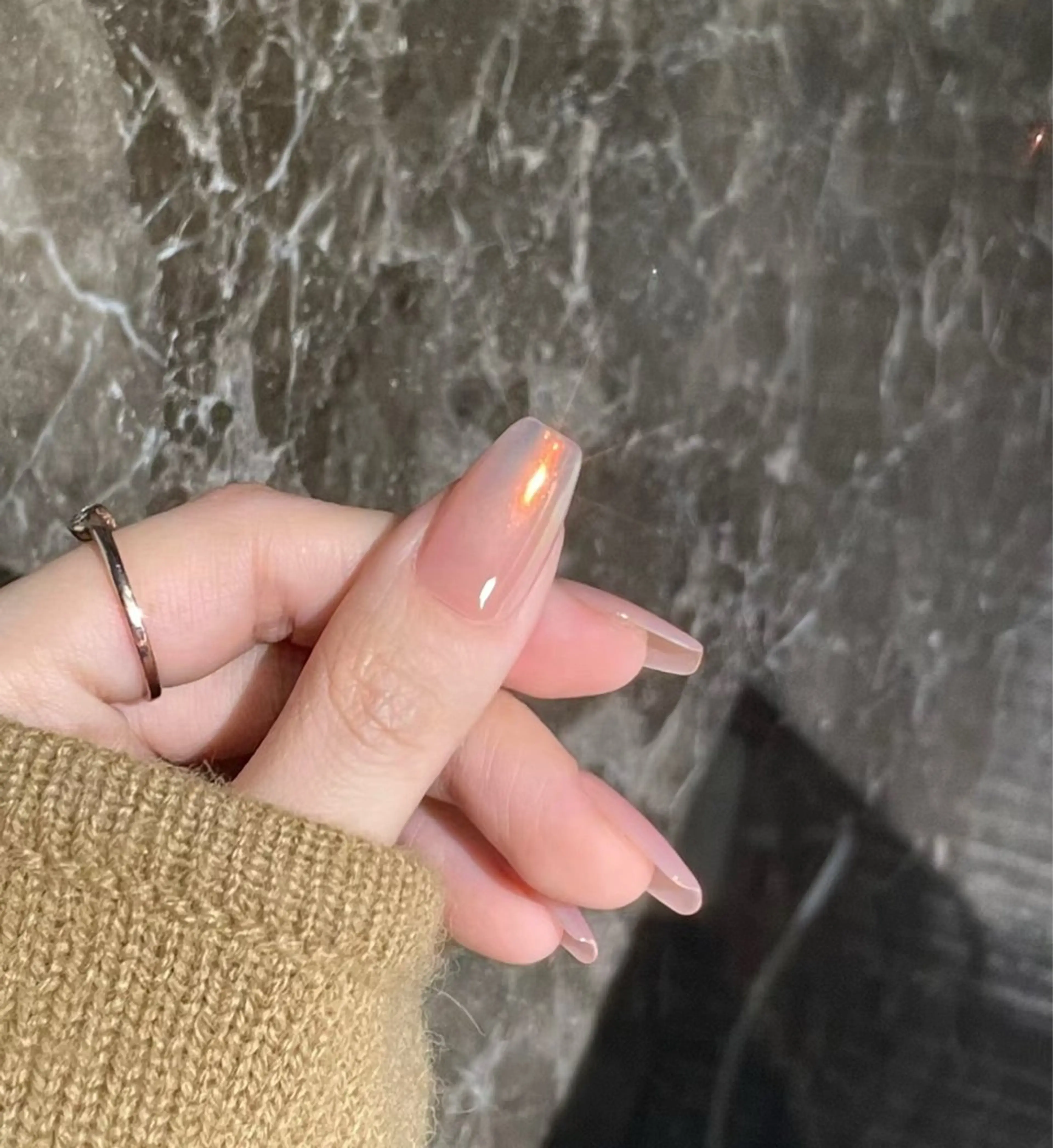 ネイル チークネイル フットネイル フレンチネイル ジェルネイル ガラスフレンチ Nikosalon rikoのネイルデザイン