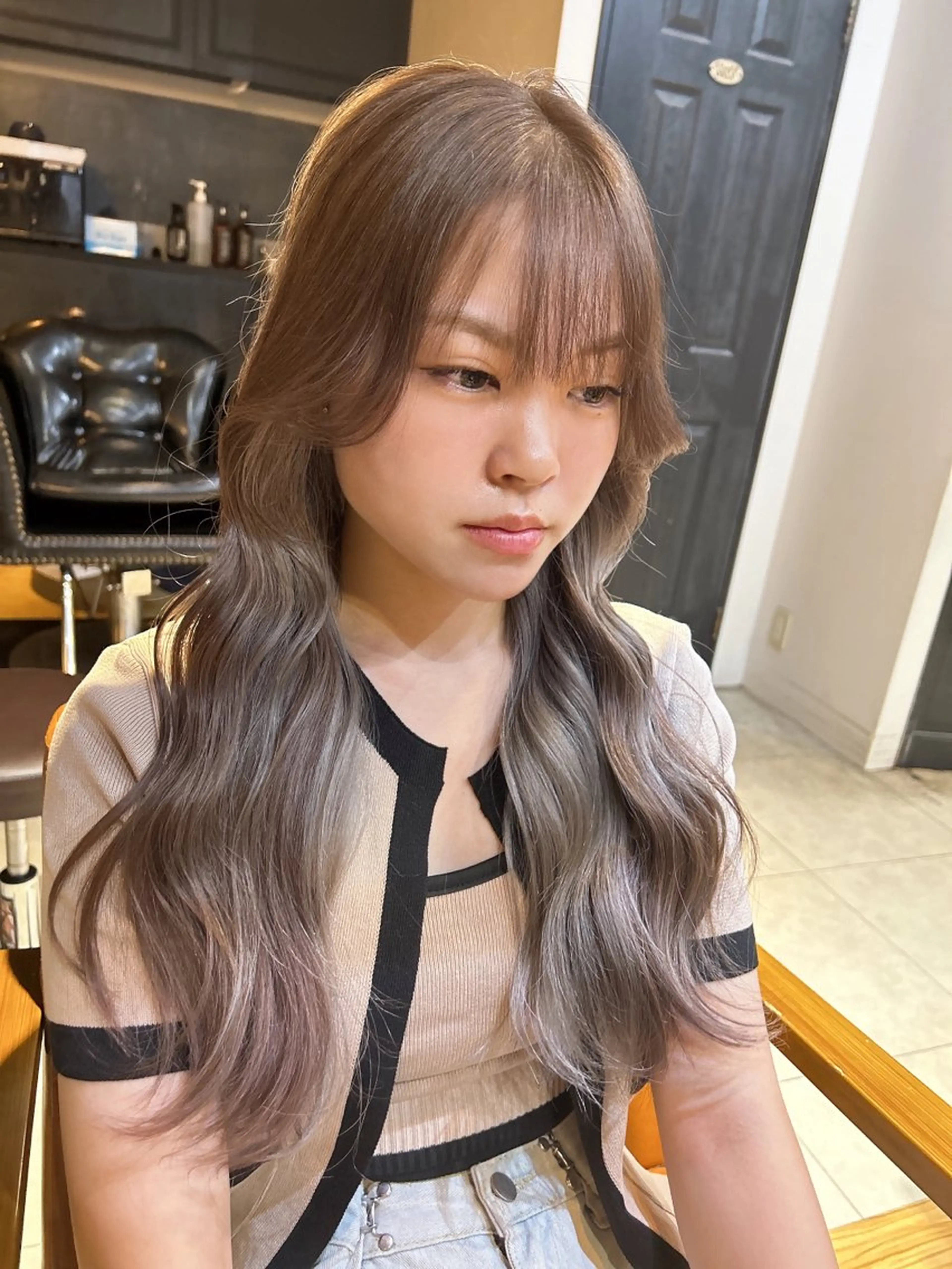 ミディアム カラー ヘアカラー トリートメント 🎨デザイン🥇 美髪・艶髪　日暮千敬のヘアスタイル